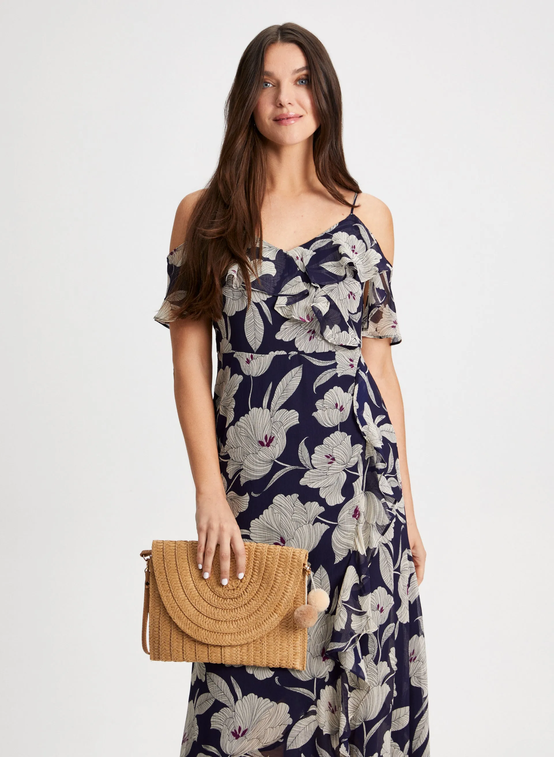 Floral Print Ruffle Dress sold by Laura product image thumbnail 5