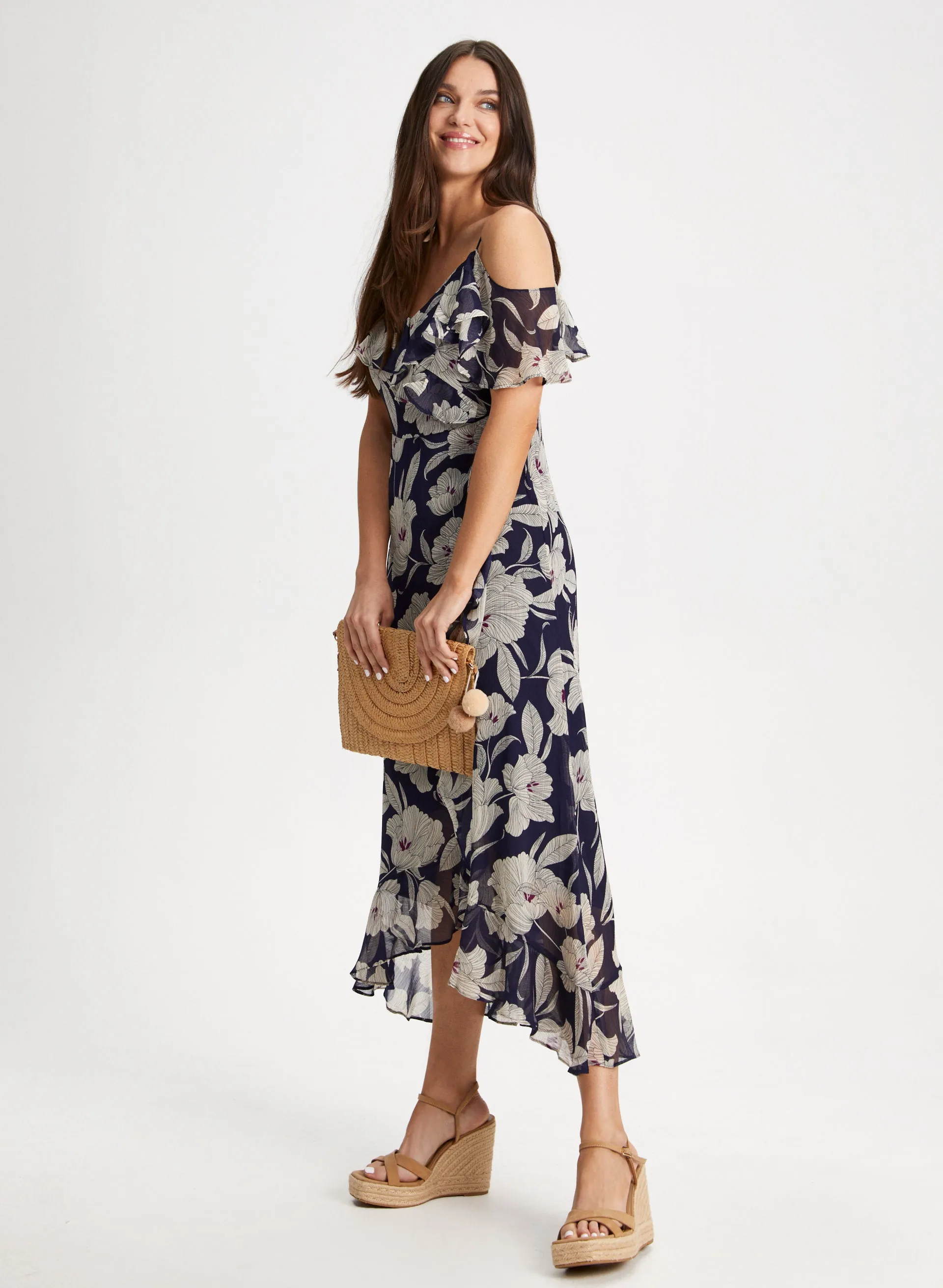 Floral Print Ruffle Dress sold by Laura product image thumbnail 3