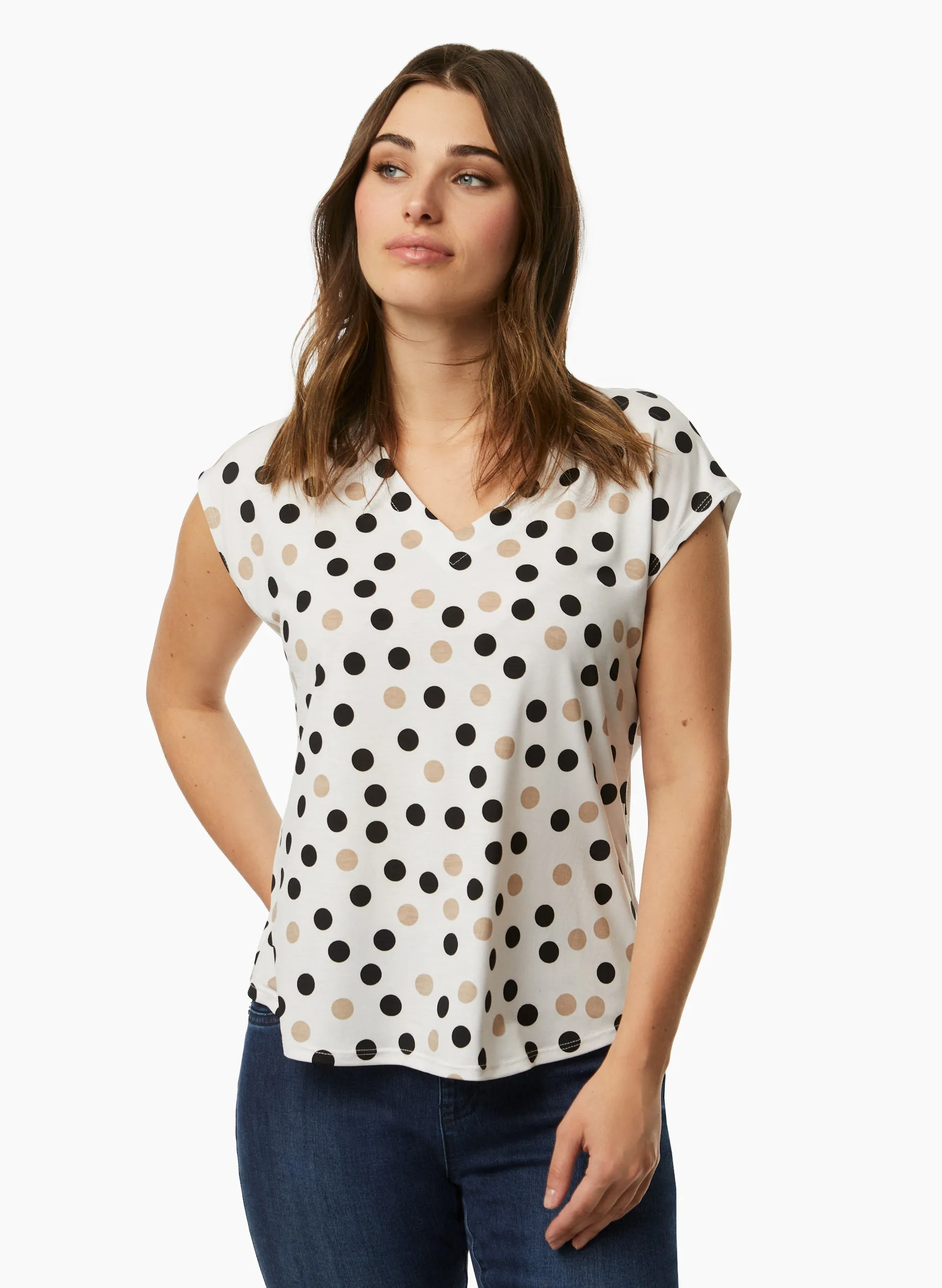 Polka Dot Print Top sold by Laura