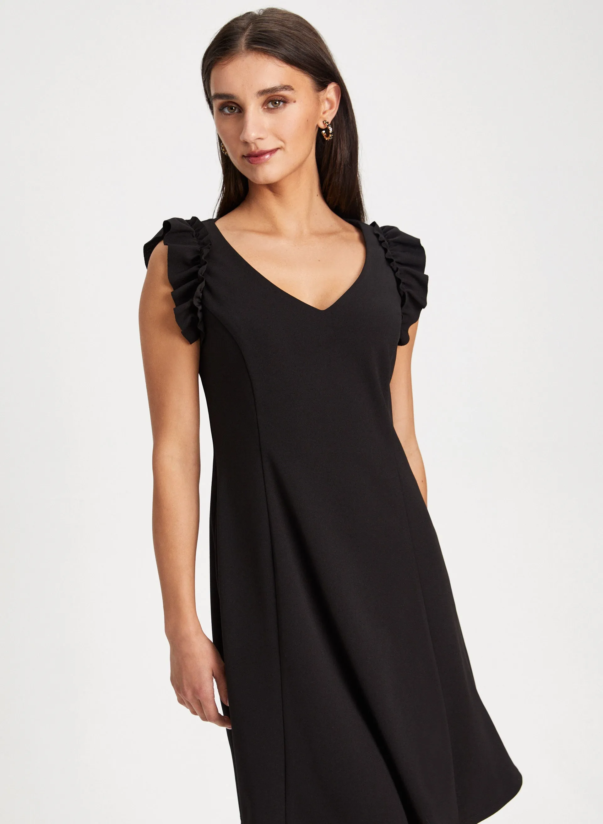 V-Neck Ruffle Detail Dress sold by Laura product image thumbnail 5