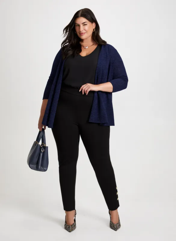 Open Front Cardigan & Button Hem Jeans sold by Laura