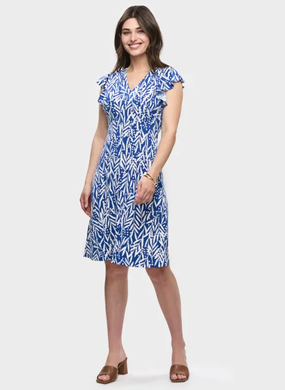 Printed V-Neck Jersey Dress sold by Laura
