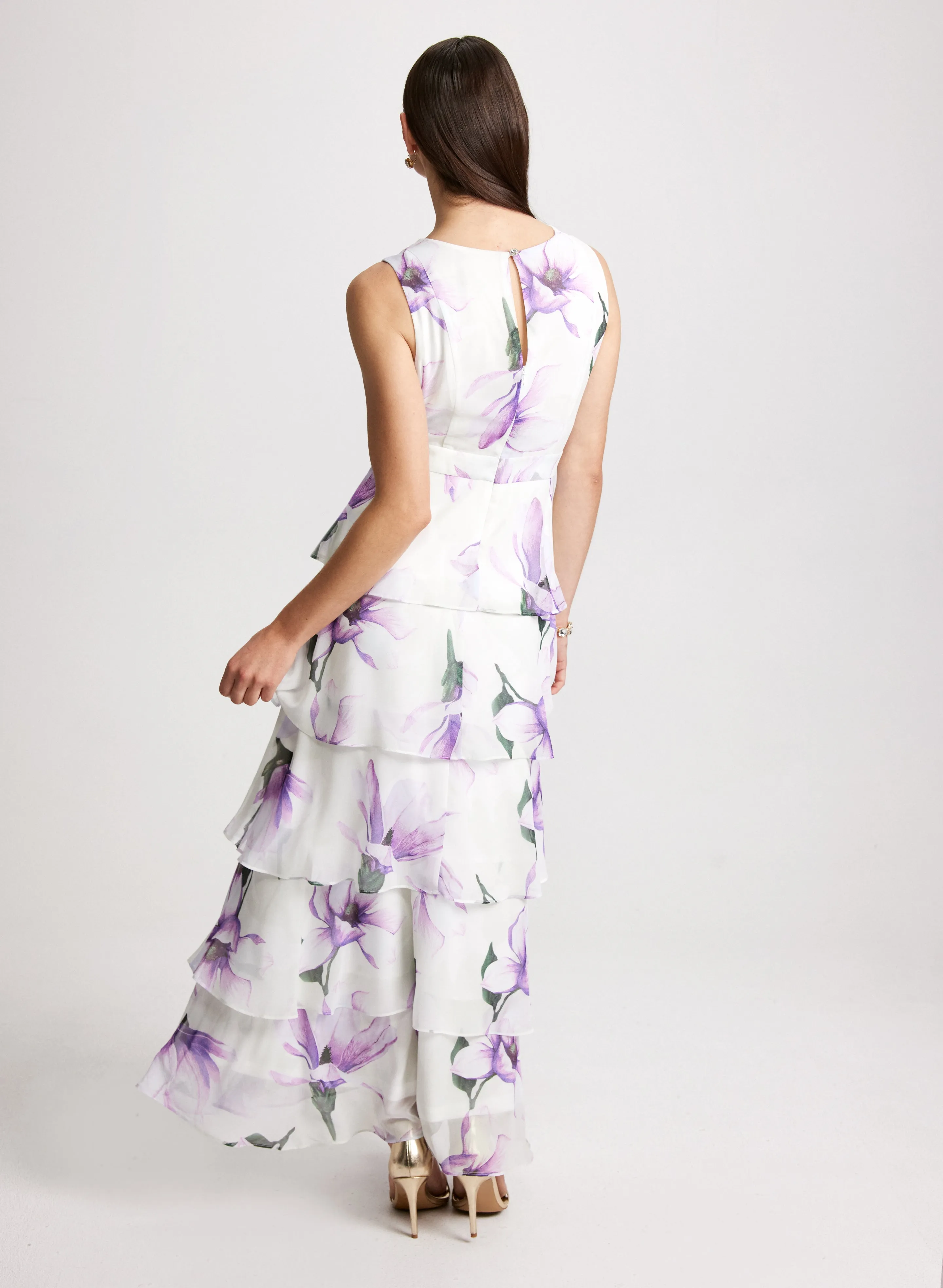 Long Chiffon Floral Dress sold by Laura product image thumbnail 3
