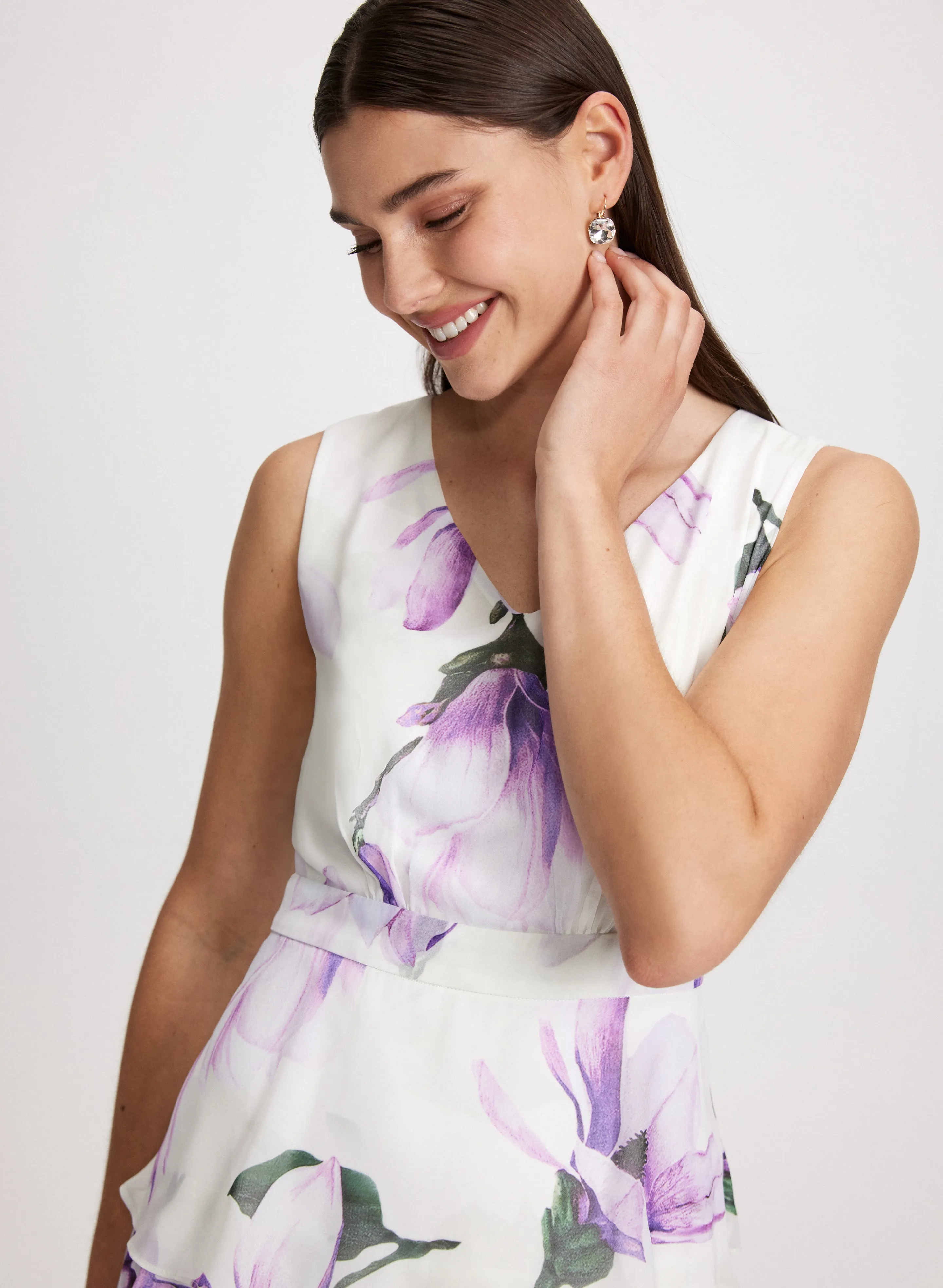 Long Chiffon Floral Dress sold by Laura product image thumbnail 5