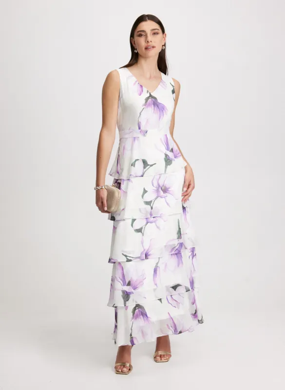 Long Chiffon Floral Dress sold by Laura