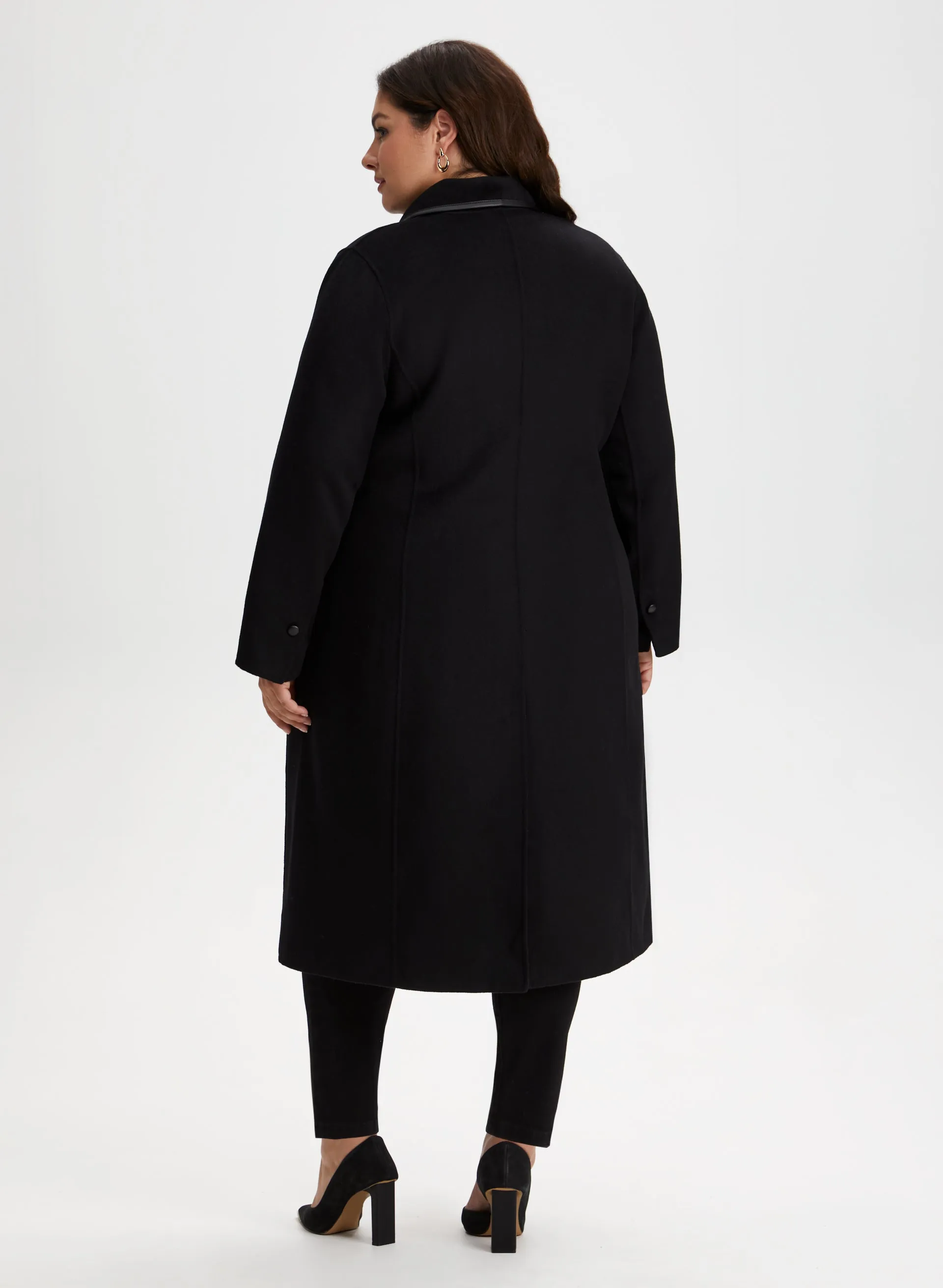 Wrap Style Wool Blend Coat sold by Laura product image thumbnail 4
