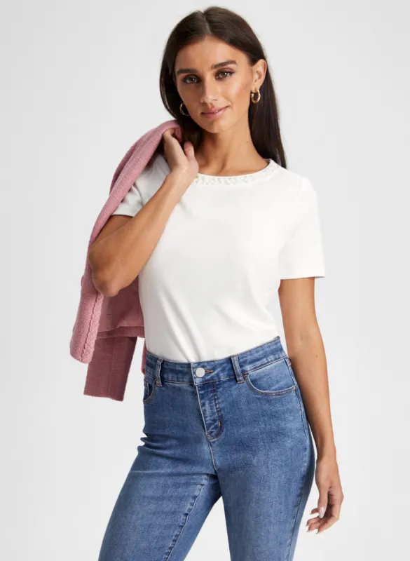 Pearl Trim Top sold by Laura