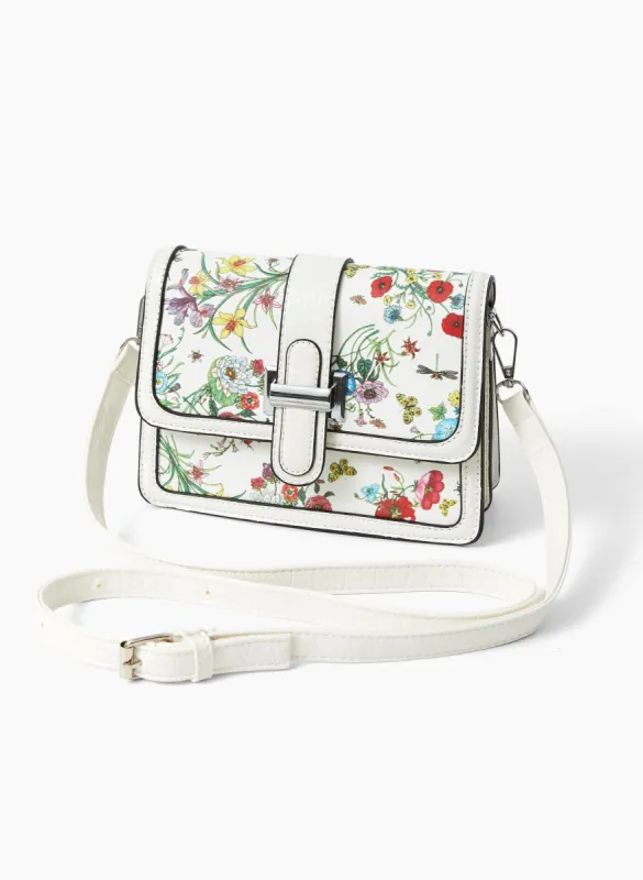 Floral Motif Crossbody Bag sold by Laura