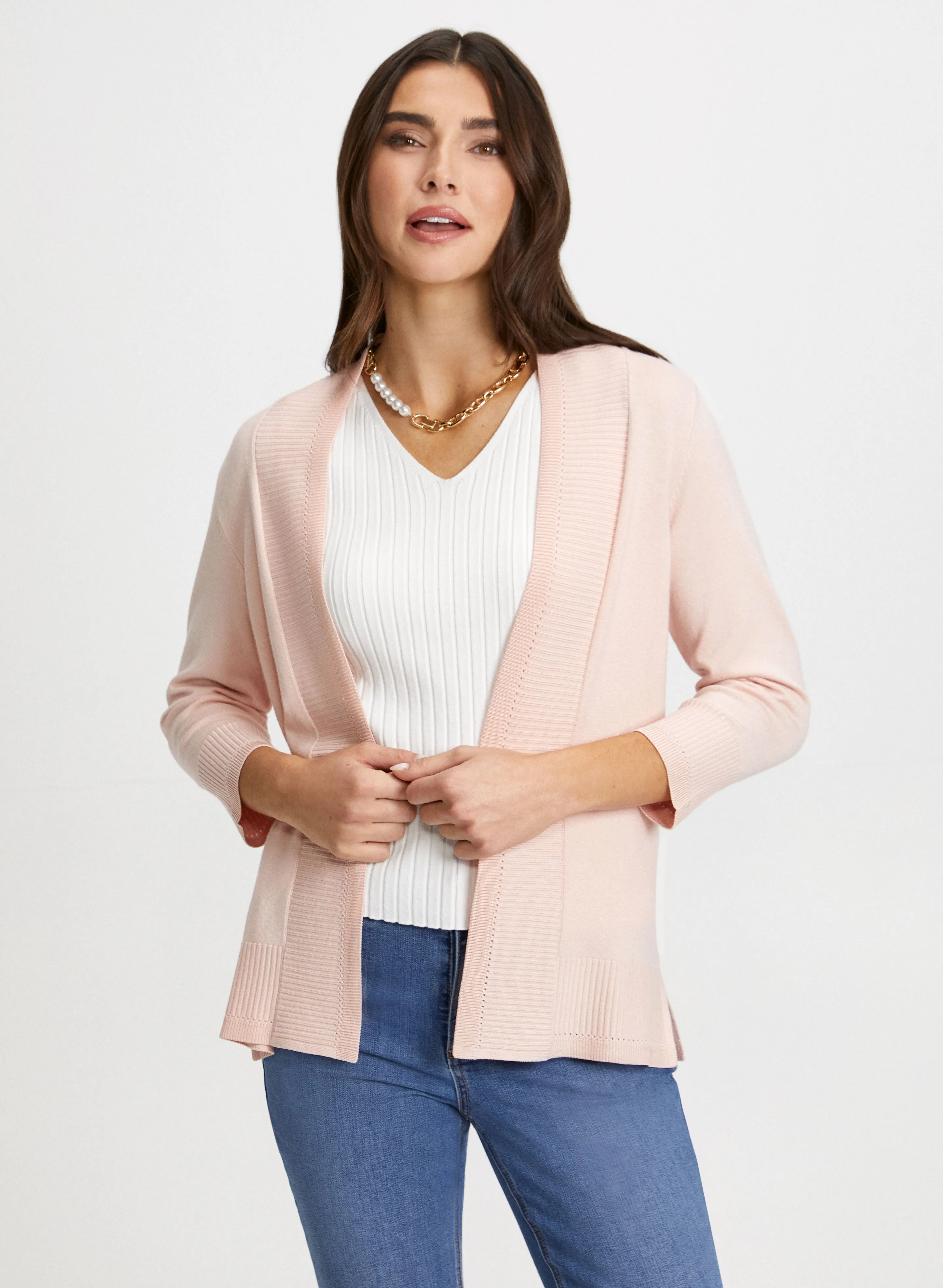 Short Rib Detail Cardigan sold by Laura