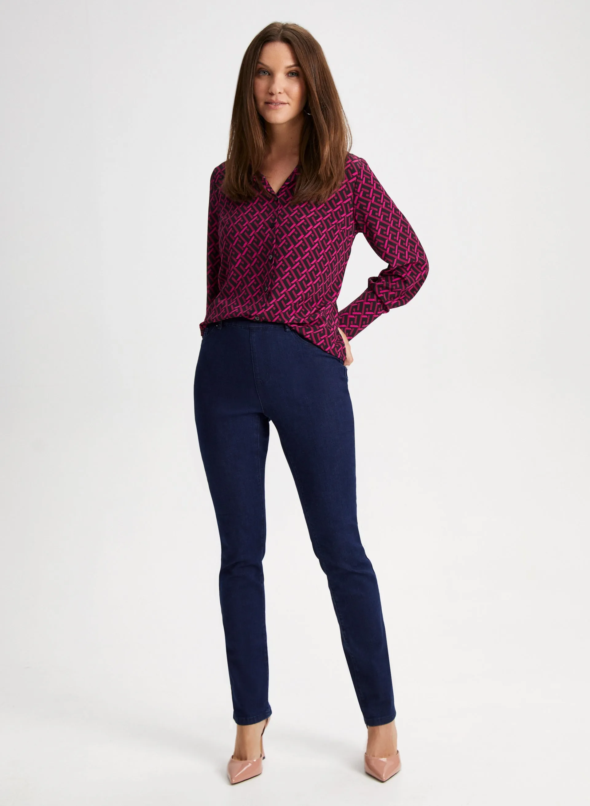 Straight Leg Pull-On Jeans sold by Laura product image thumbnail 3