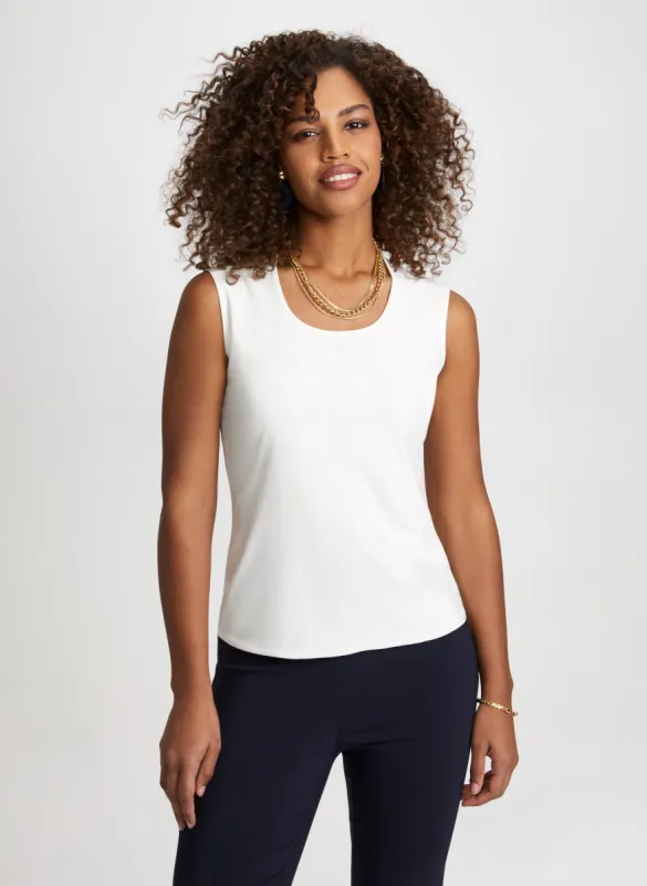 Sleeveless Horseshoe Neckline Top sold by Laura