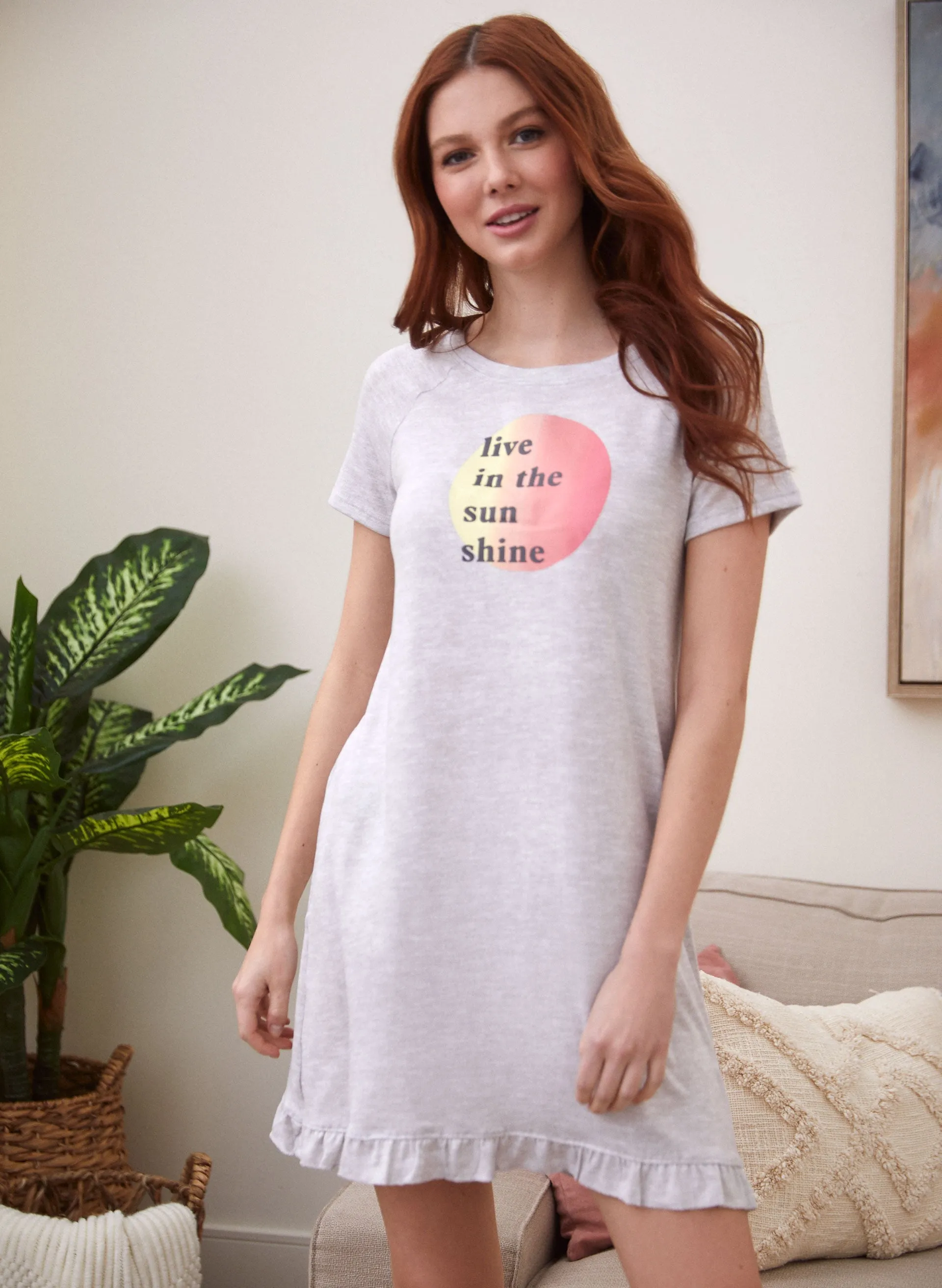 Slogan Print Sleepshirt sold by Laura product image thumbnail 4