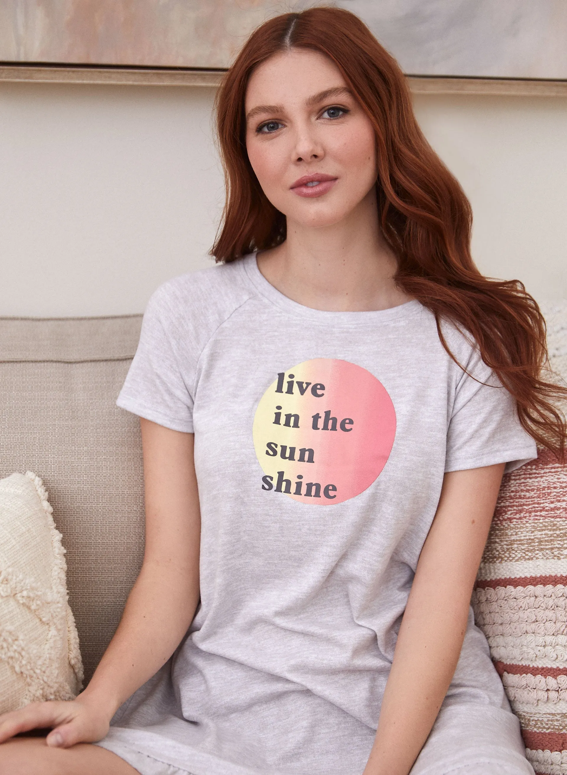 Slogan Print Sleepshirt sold by Laura product image thumbnail 3