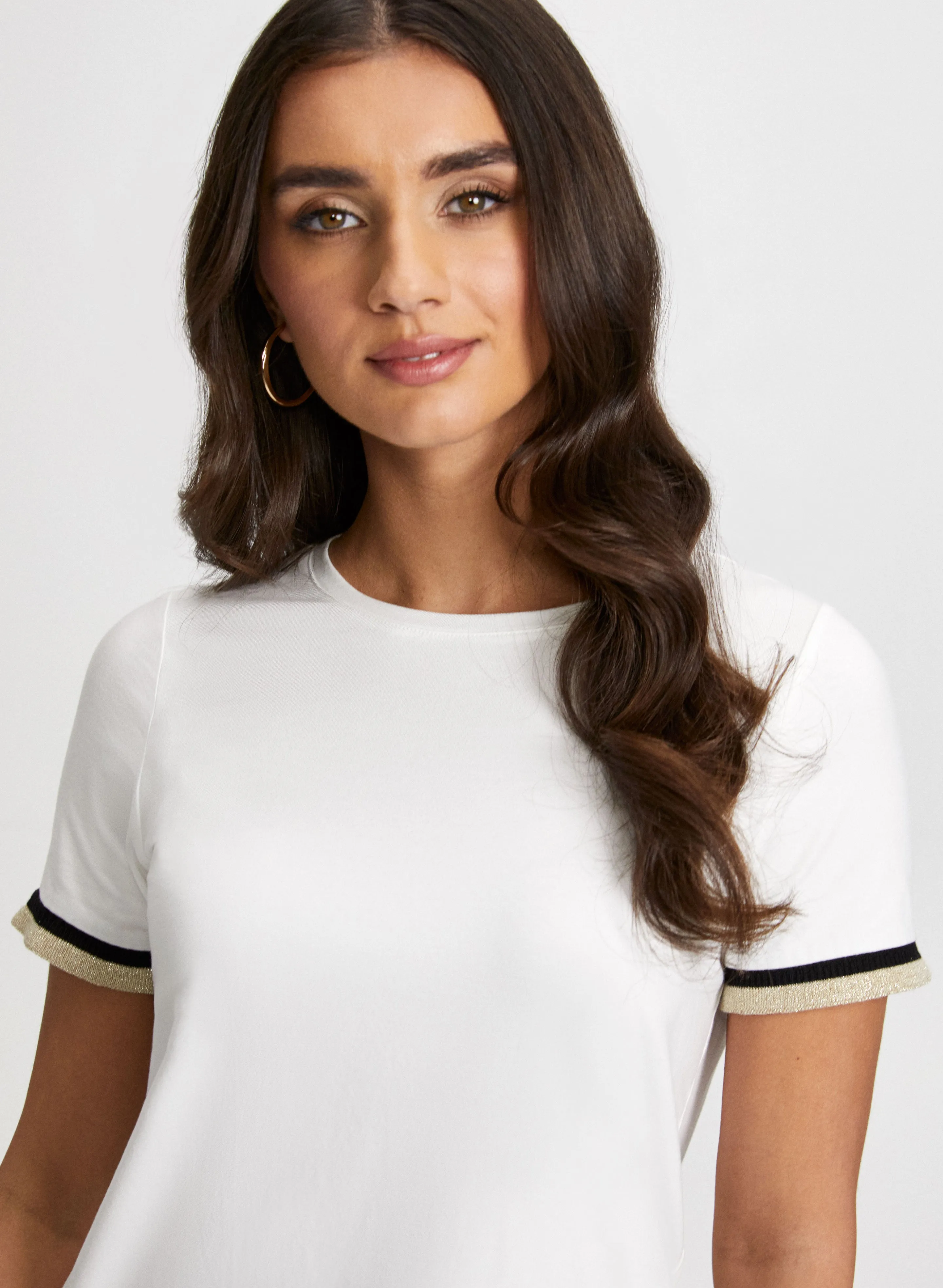 Tee With Metallic Contrast Trim sold by Laura product image thumbnail 2