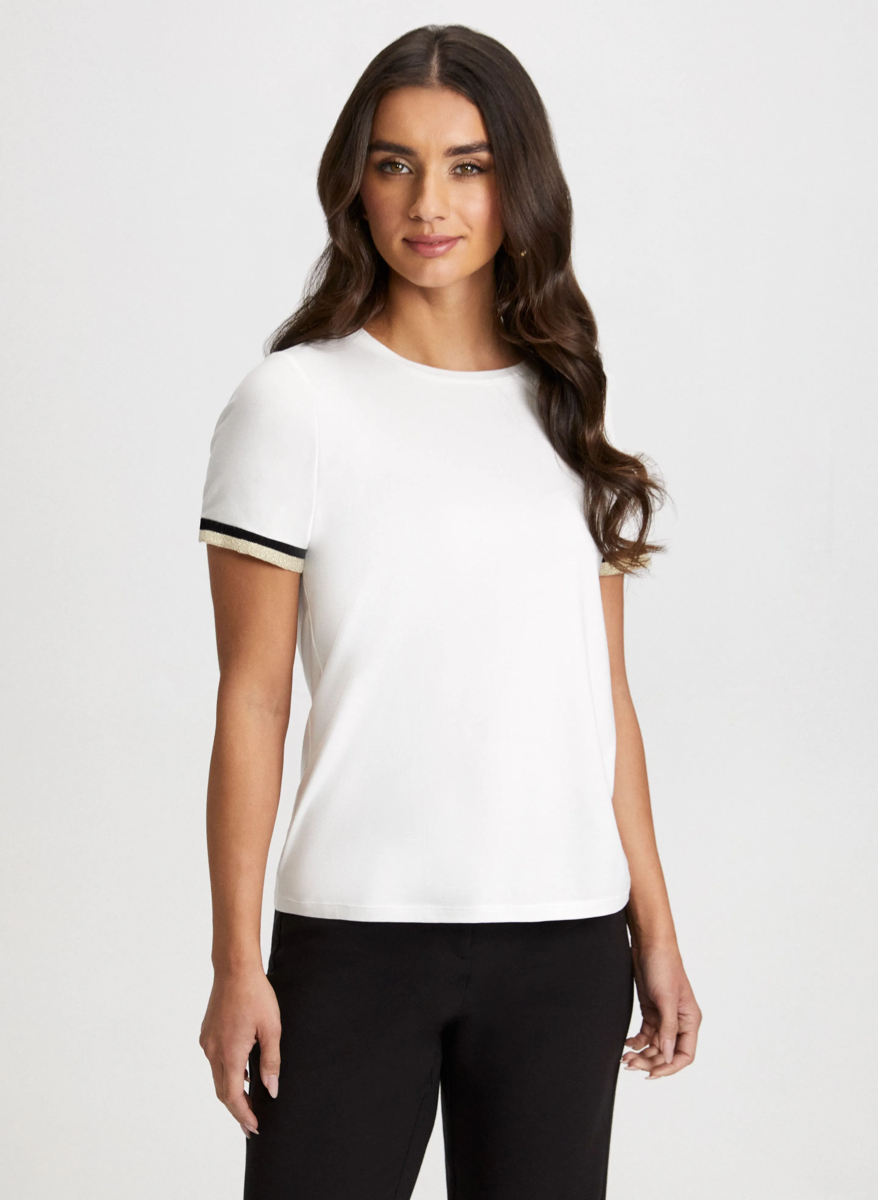 Tee With Metallic Contrast Trim sold by Laura product image thumbnail 5