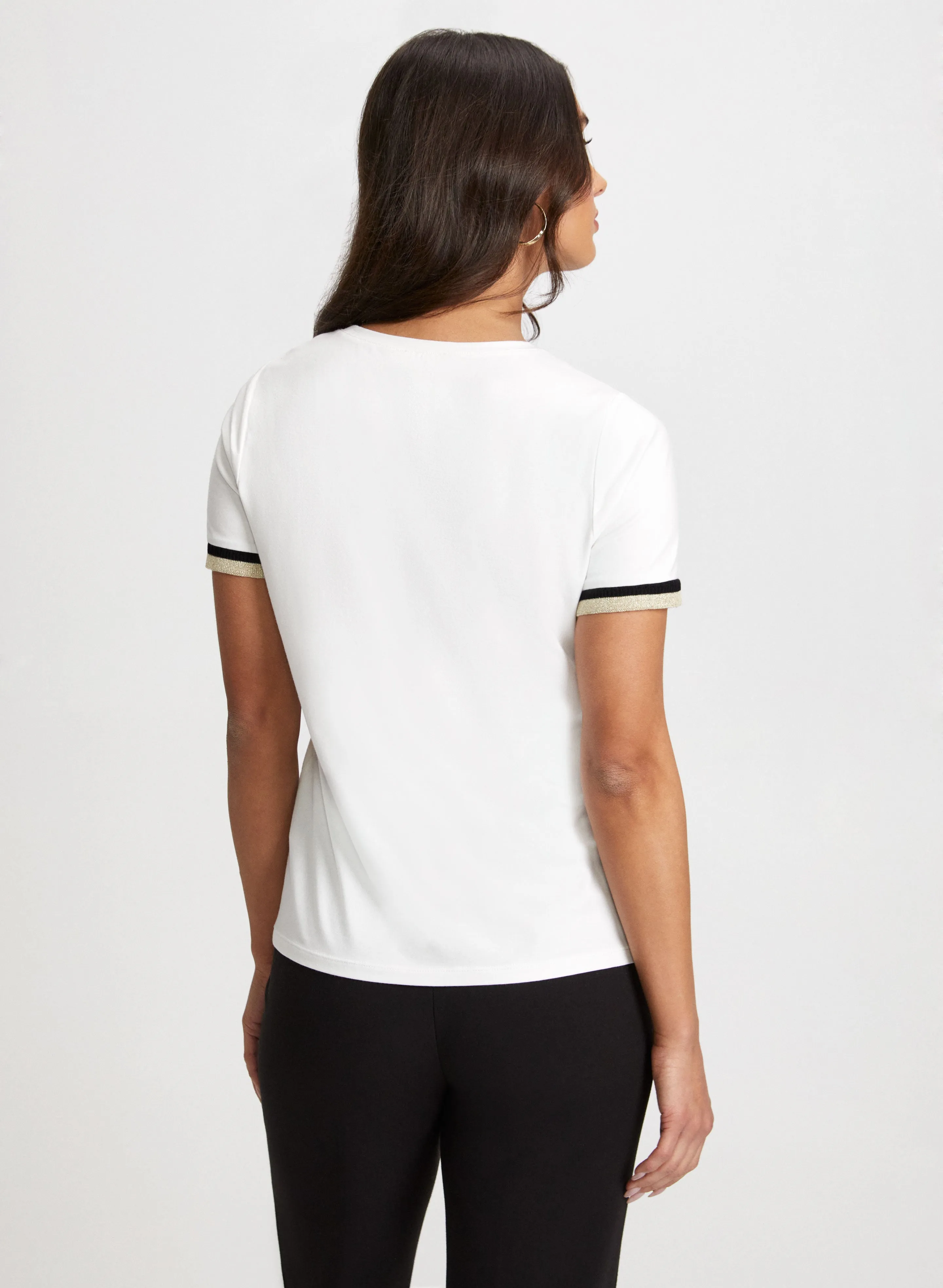 Tee With Metallic Contrast Trim sold by Laura product image thumbnail 4