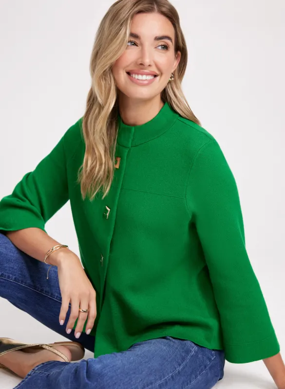 Mock Neck Cardigan sold by Laura