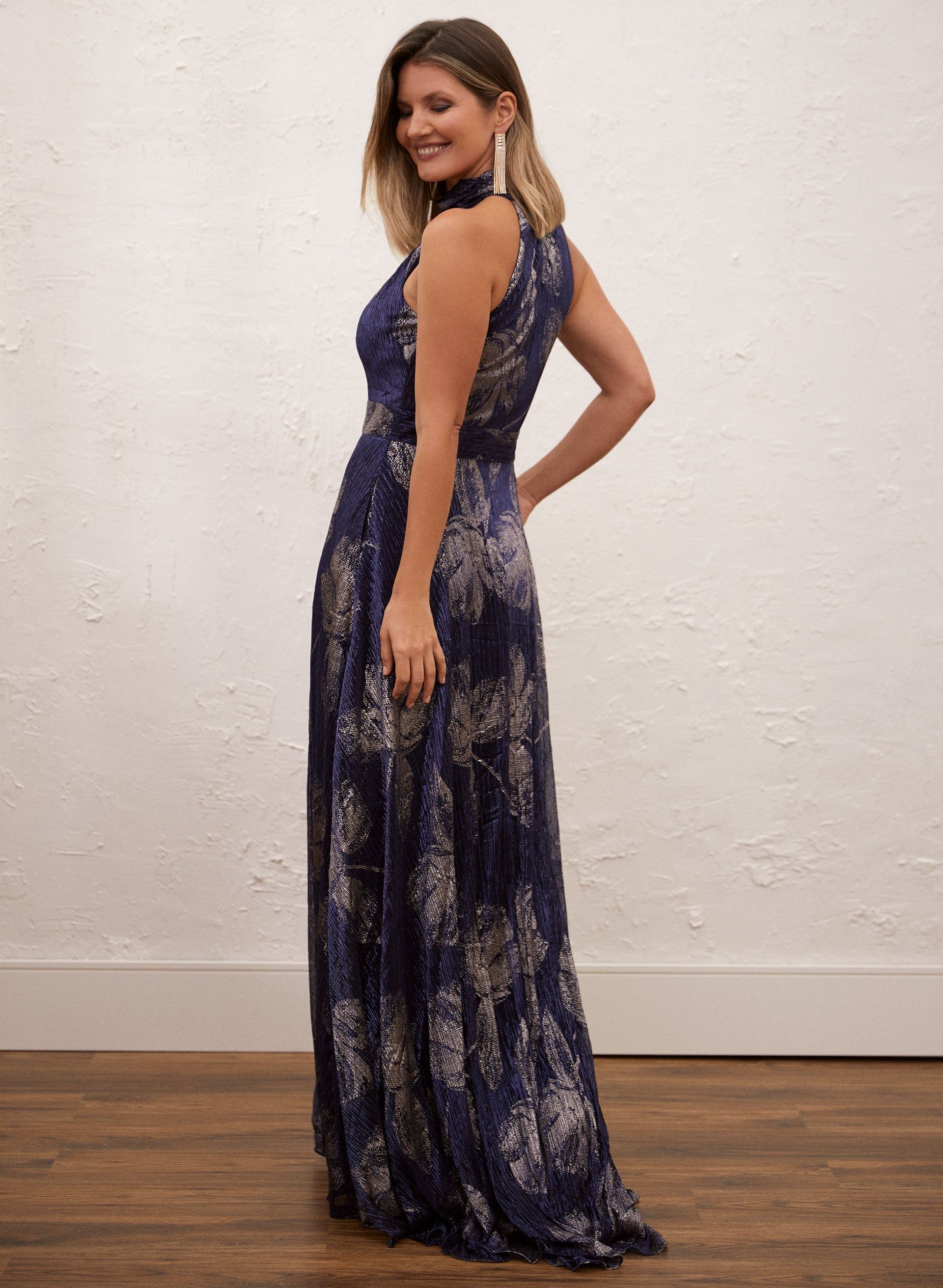 Metallic Halter Neck Dress sold by Laura product image thumbnail 2