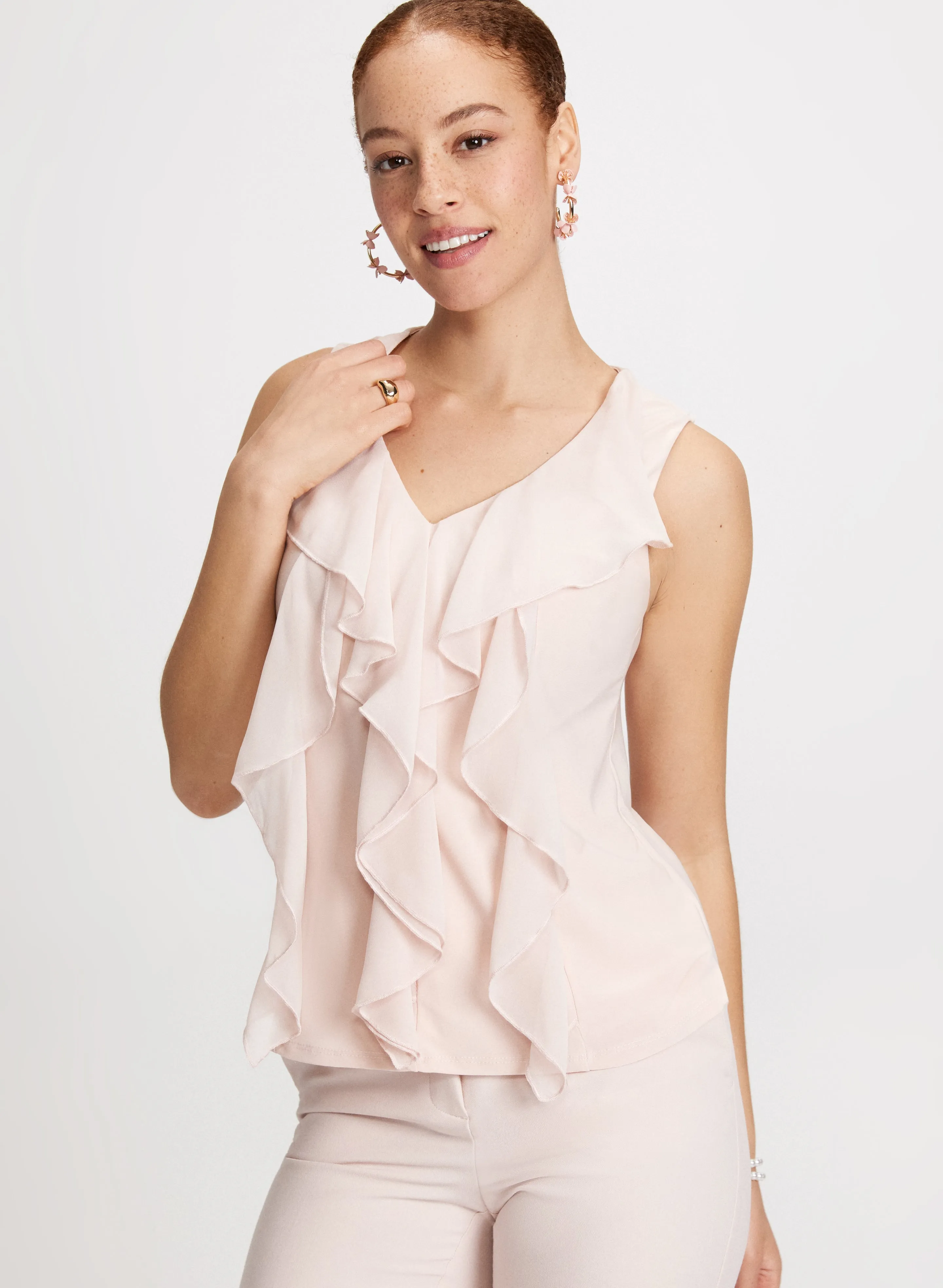 Sleeveless Ruffle Top sold by Laura