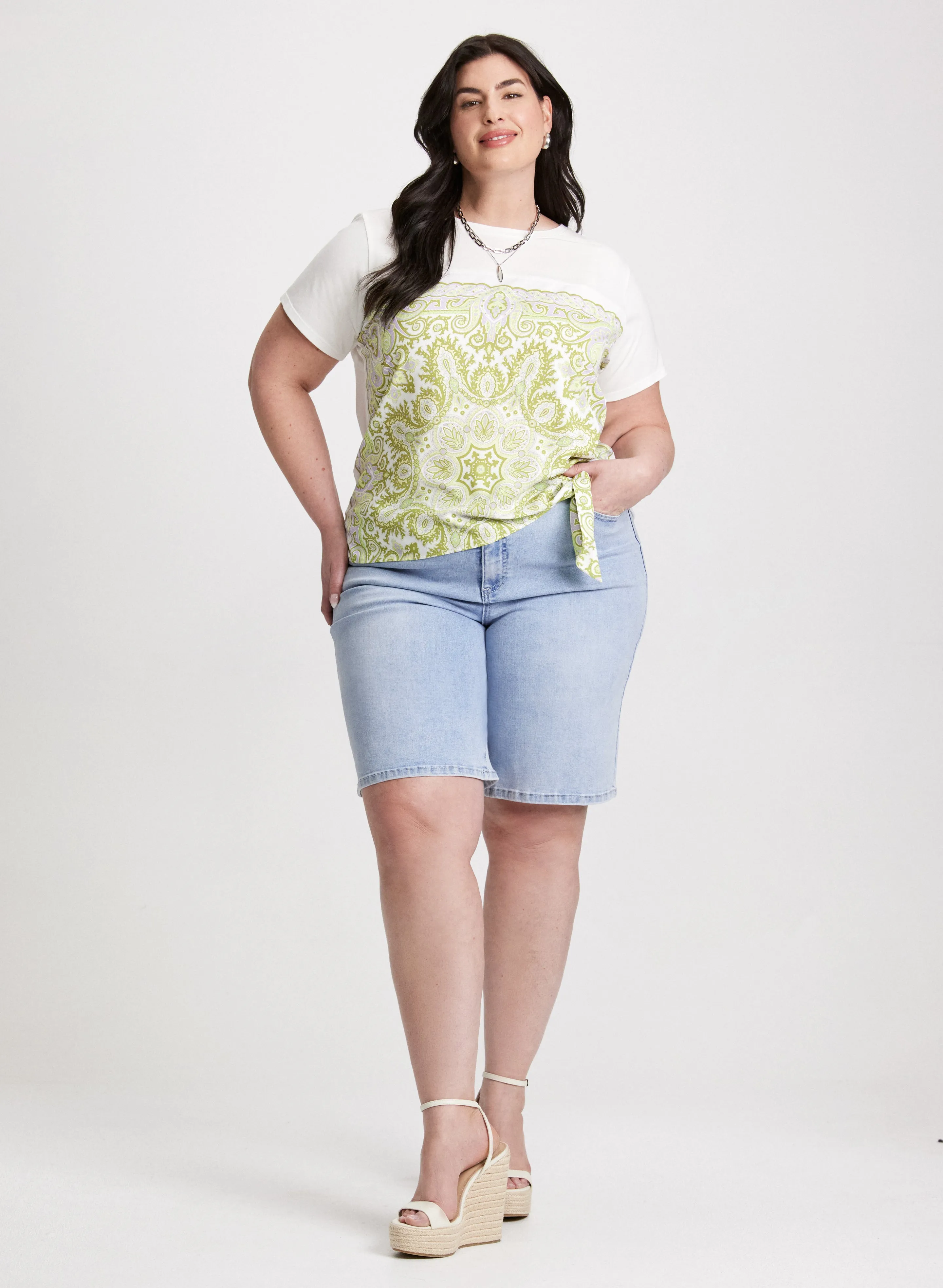 Paisley Print Short Sleeve T-Shirt sold by Laura product image thumbnail 3