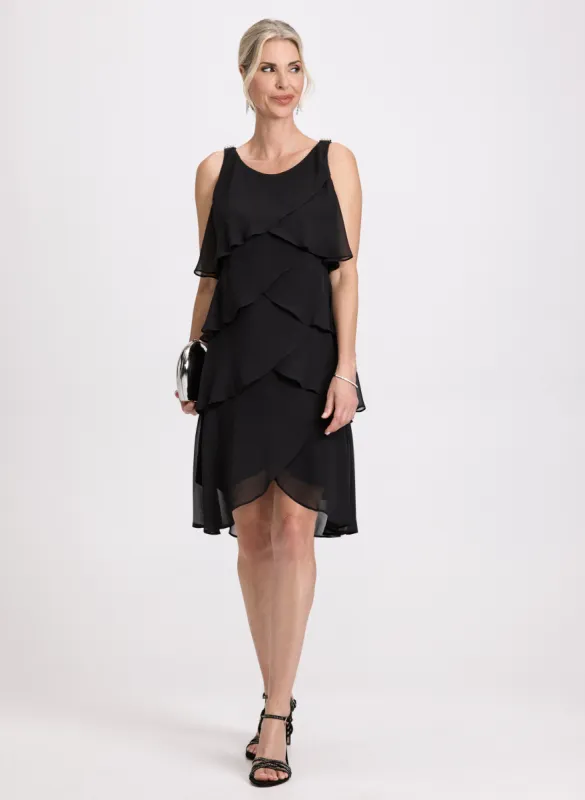 Chiffon Tiered Evening Dress sold by Laura