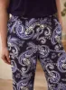 Paisley Print Gaucho Pull-On Pants sold by Laura