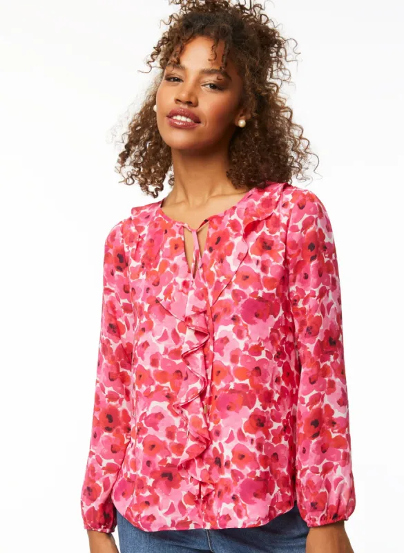 Puff Sleeve Floral Blouse sold by Laura