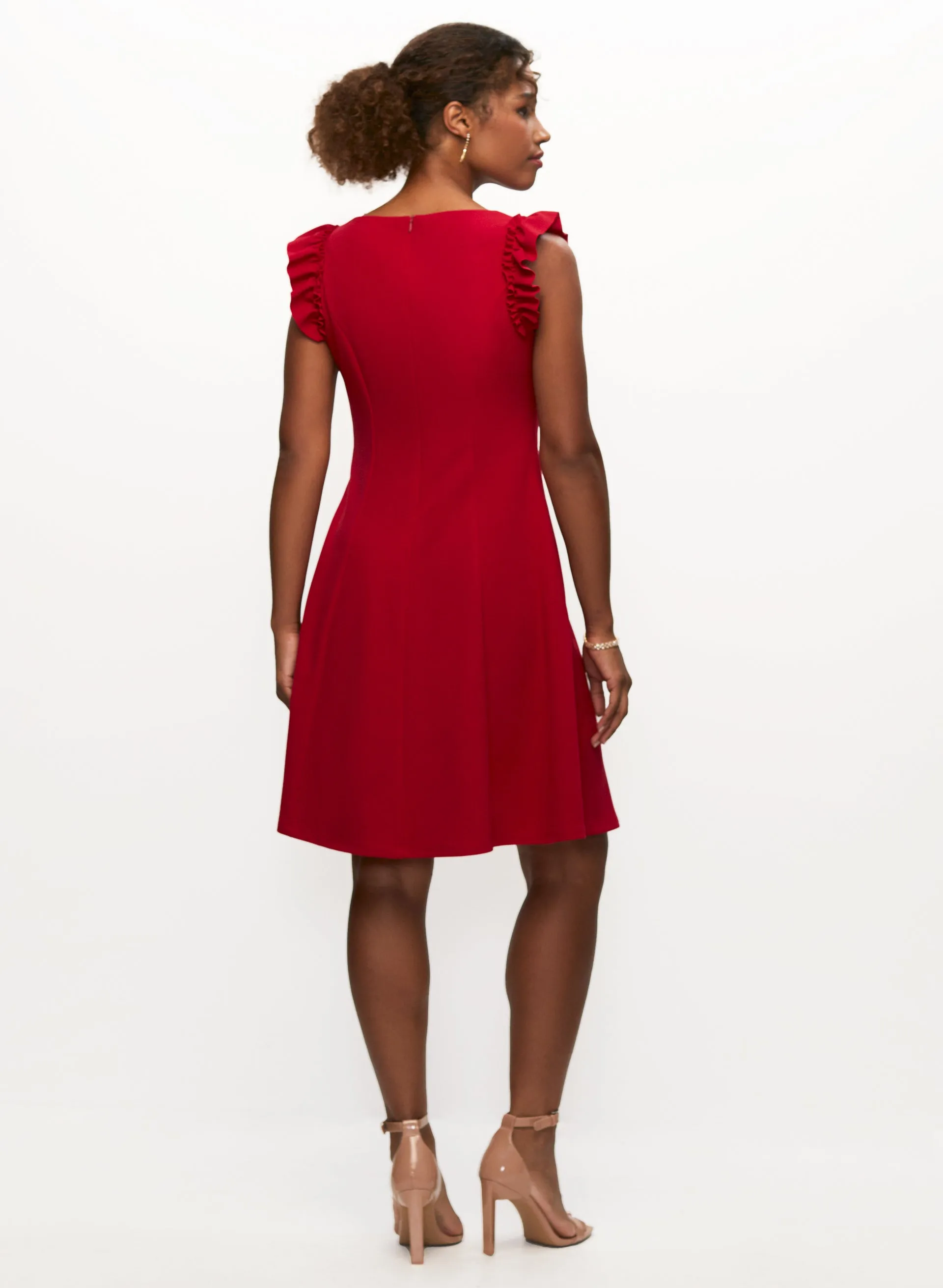 V-Neck Ruffle Detail Dress sold by Laura product image thumbnail 3