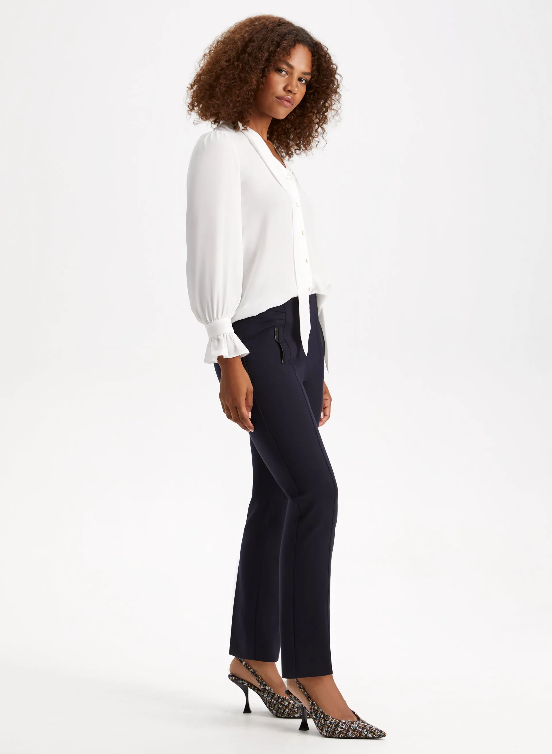 Contrast Trim Pull-On Pants sold by Laura product image thumbnail 5