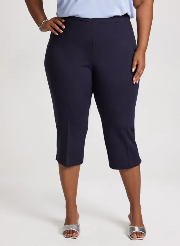 Slit Detail Straight Leg Capris sold by Laura
