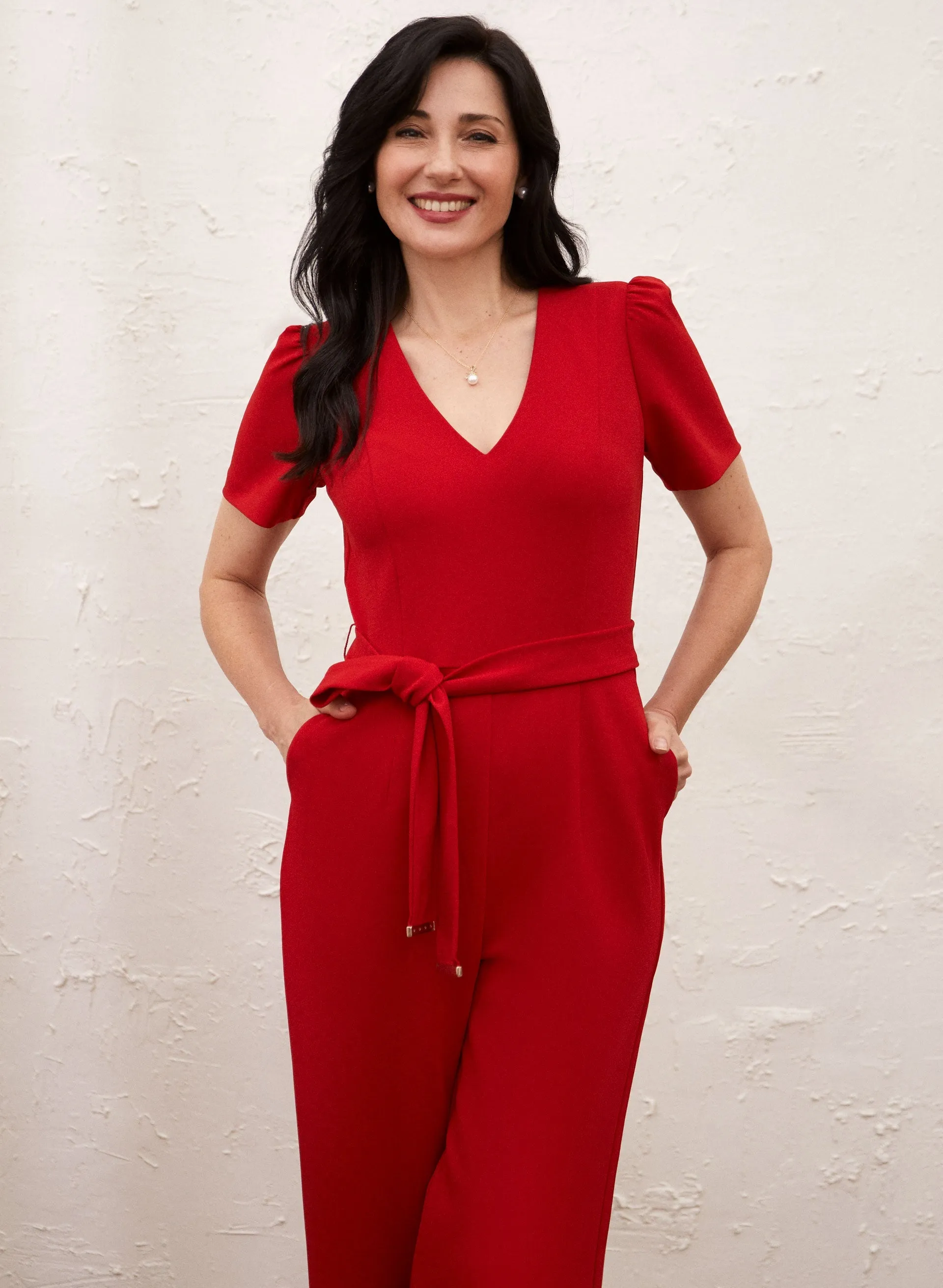 Wide Leg V-Neck Jumpsuit sold by Laura product image thumbnail 4