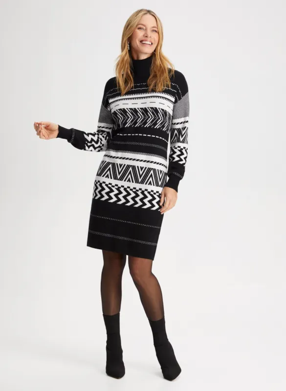 Printed Jacquard Knit Dress sold by Laura