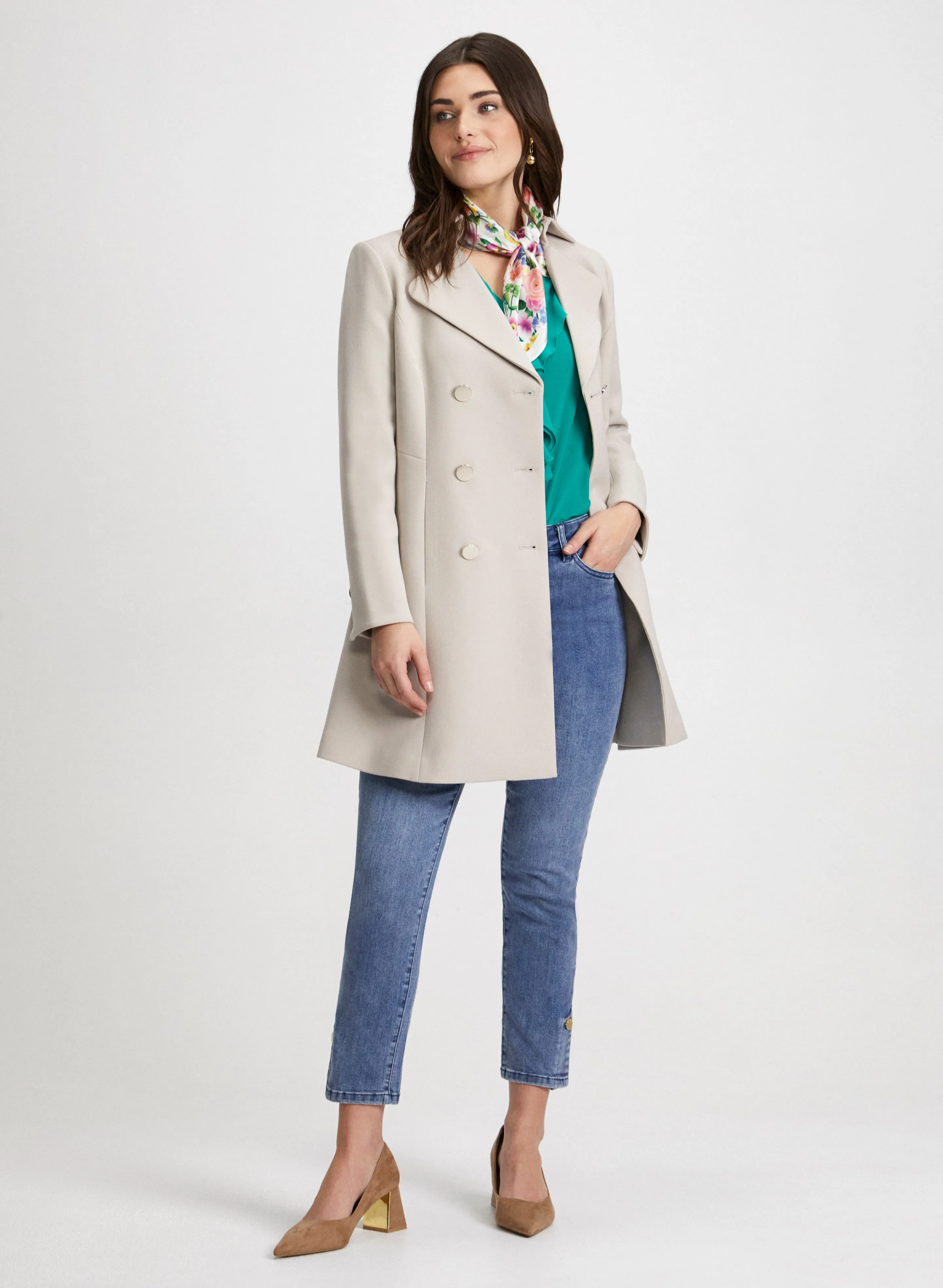 Button Hem Straight Leg Jeans sold by Laura product image thumbnail 3