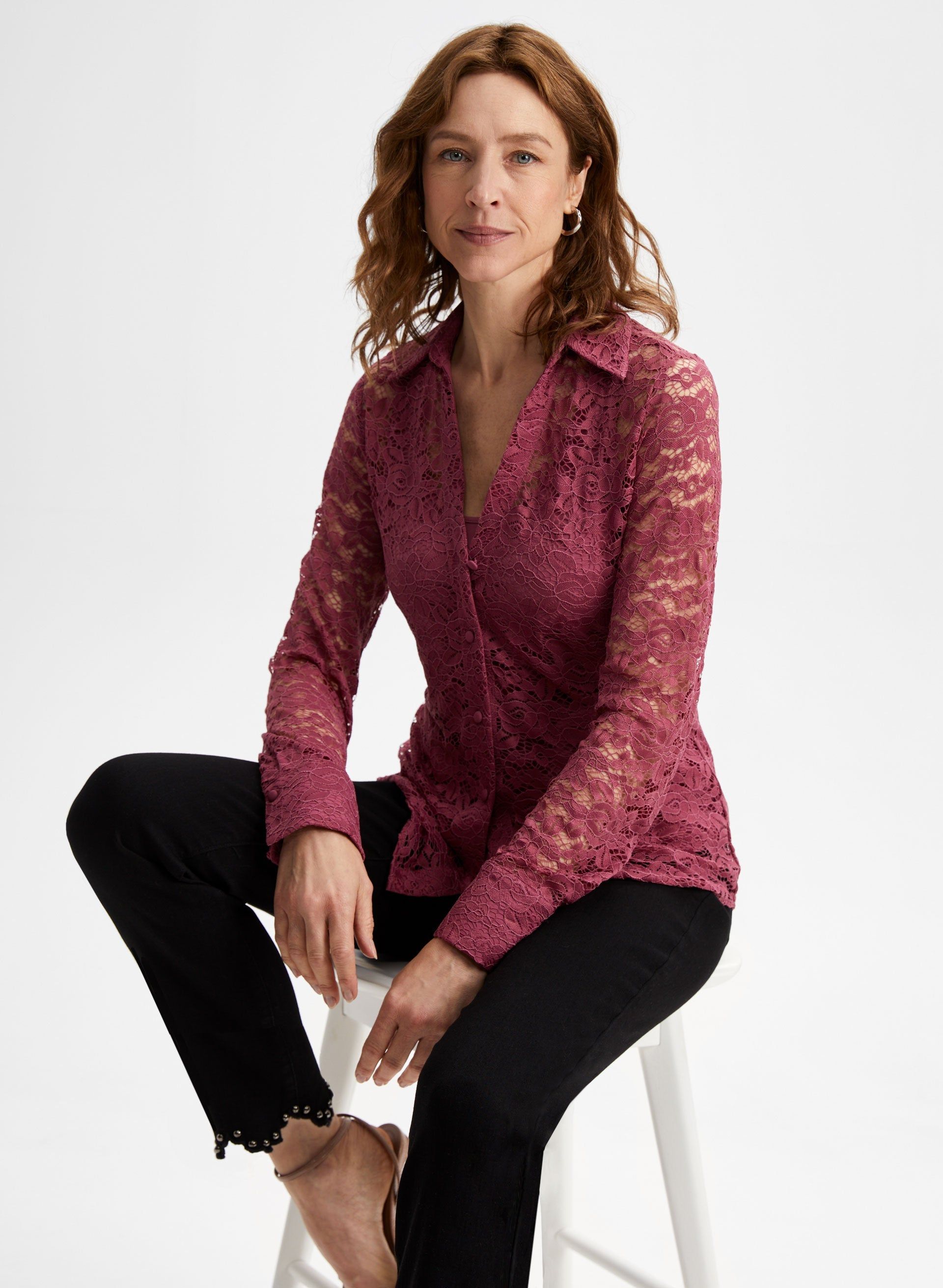 Lace Button-Down Blouse sold by Laura product image thumbnail 5