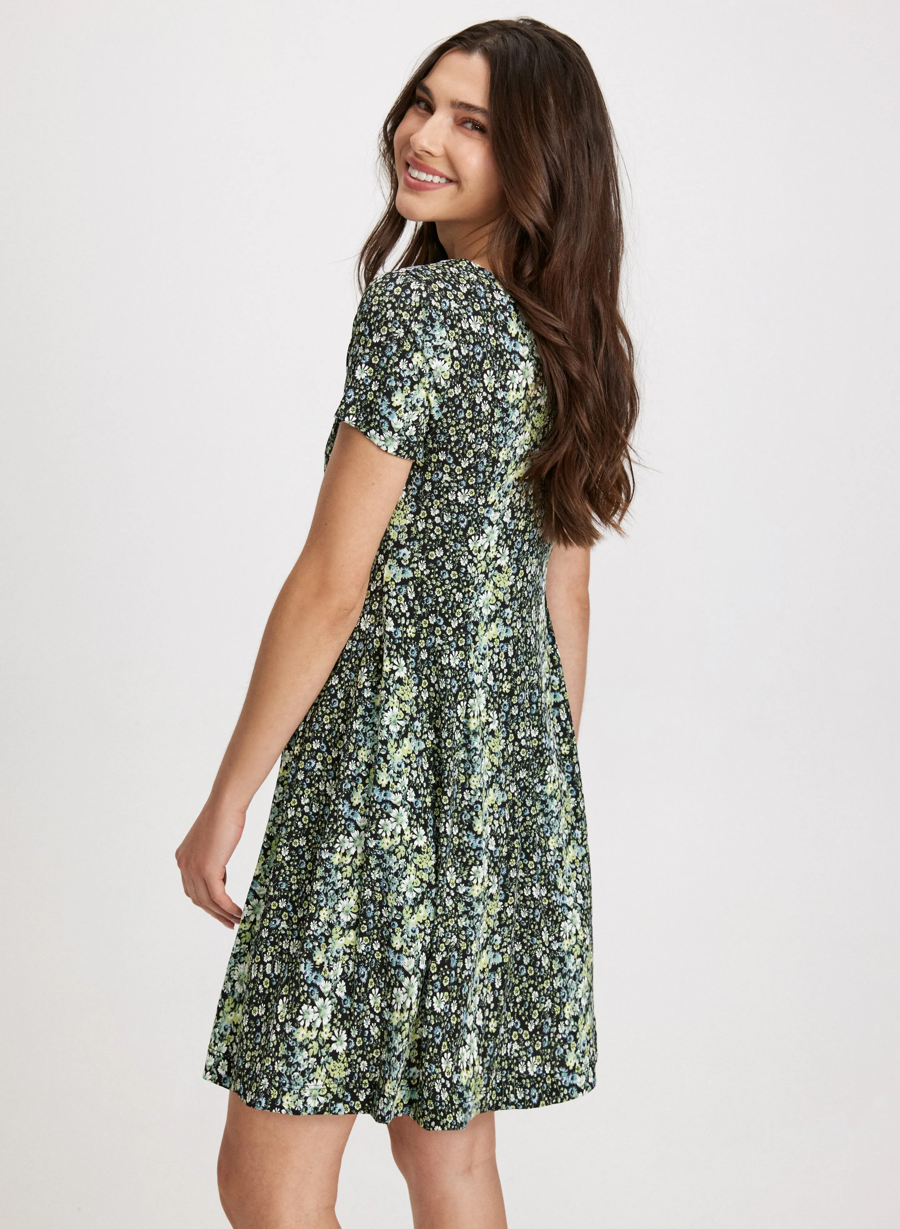 Short-Sleeve Floral Jersey Dress sold by Laura product image thumbnail 3