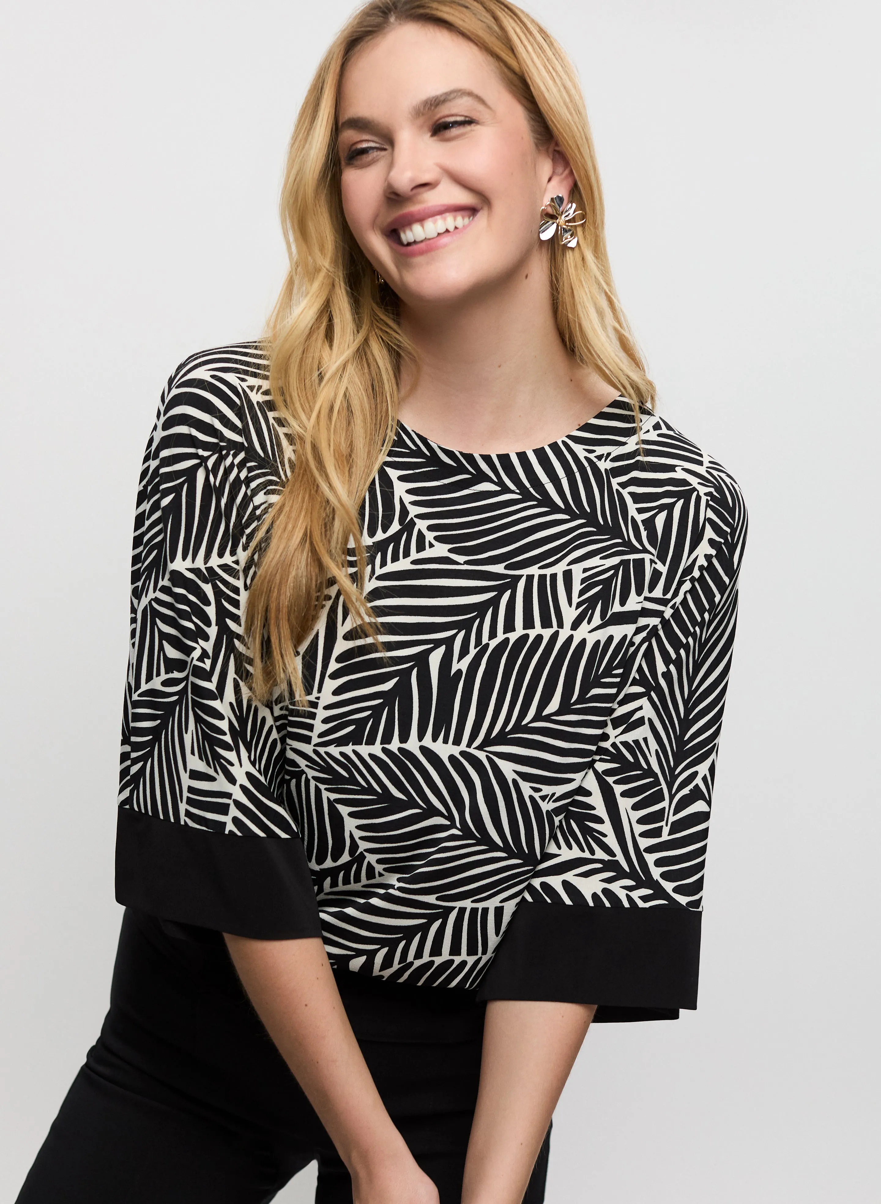 Abstract Leaf Motif Top sold by Laura