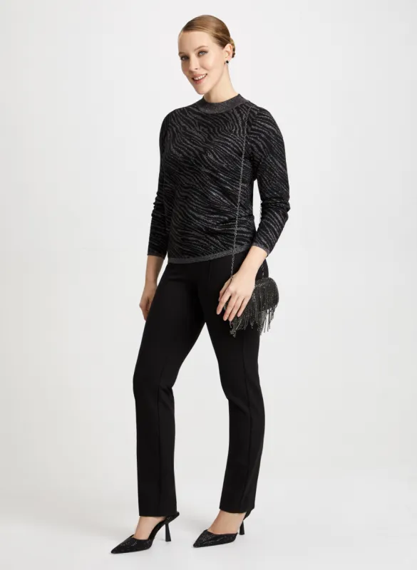 Zebra Print Sweater & Signature Fit Pants sold by Laura