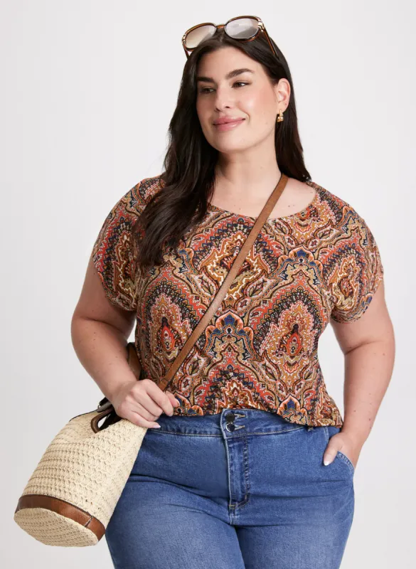 Paisley Print T-Shirt sold by Laura