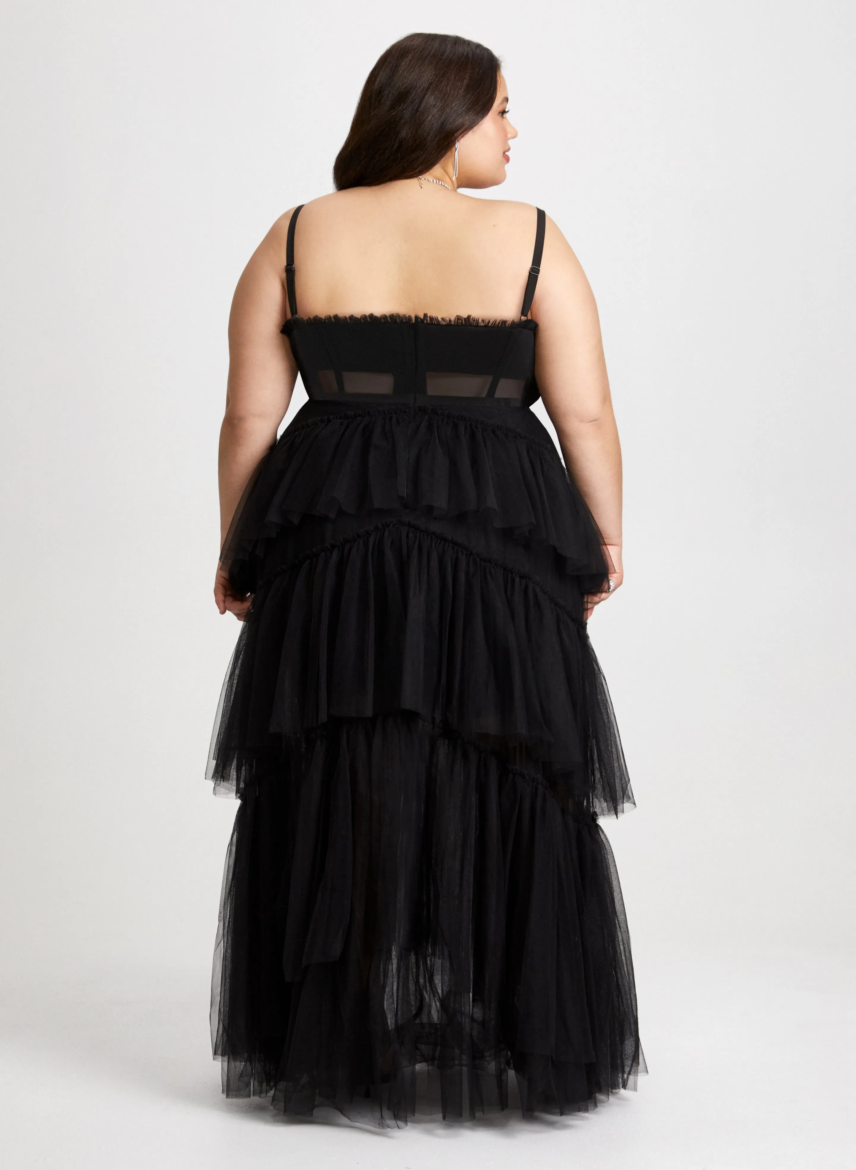 Tiered Tulle Corseted Gown sold by Laura product image thumbnail 3