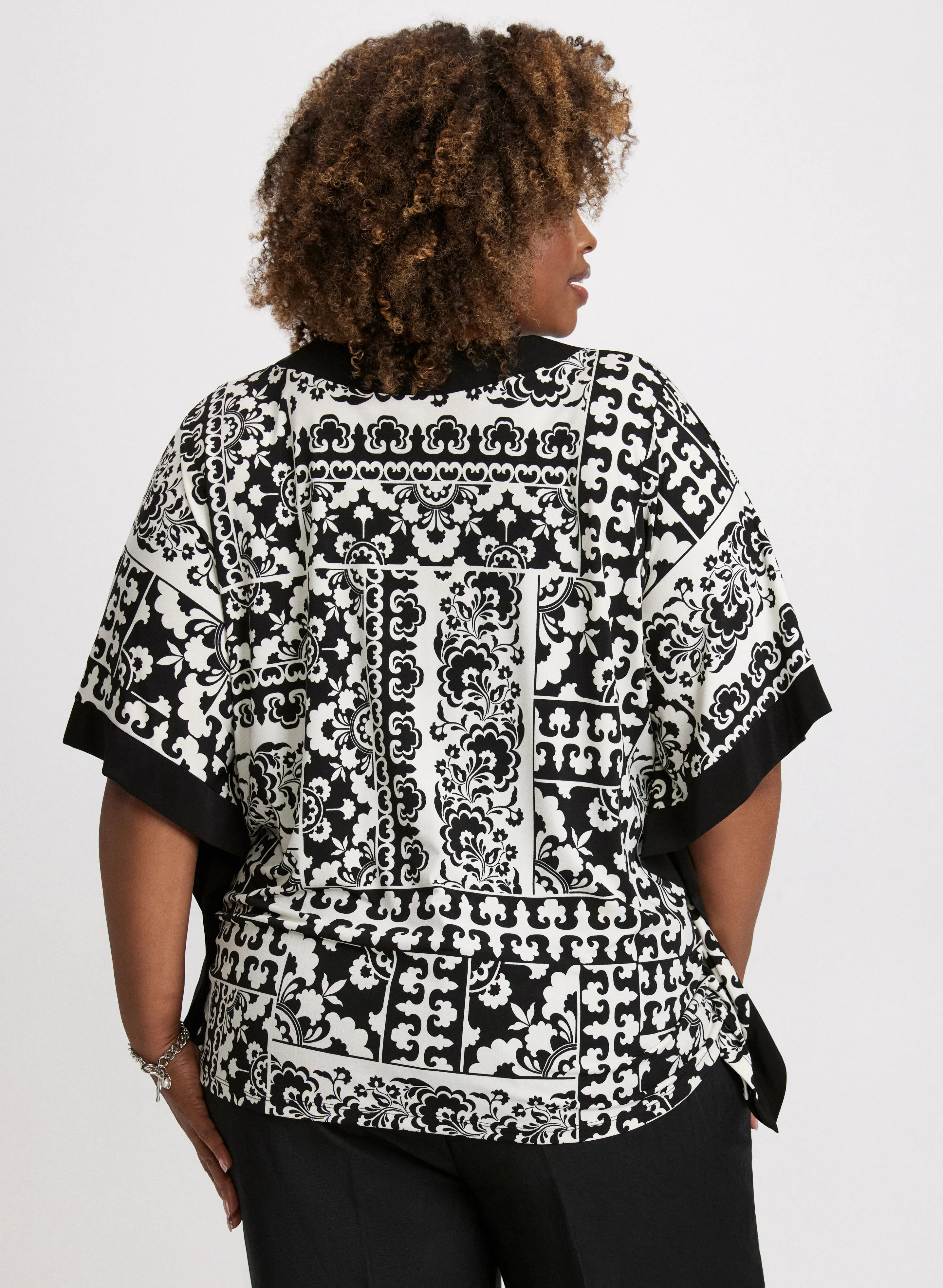 Paisley Patchwork Flared Sleeve Top sold by Laura product image thumbnail 4