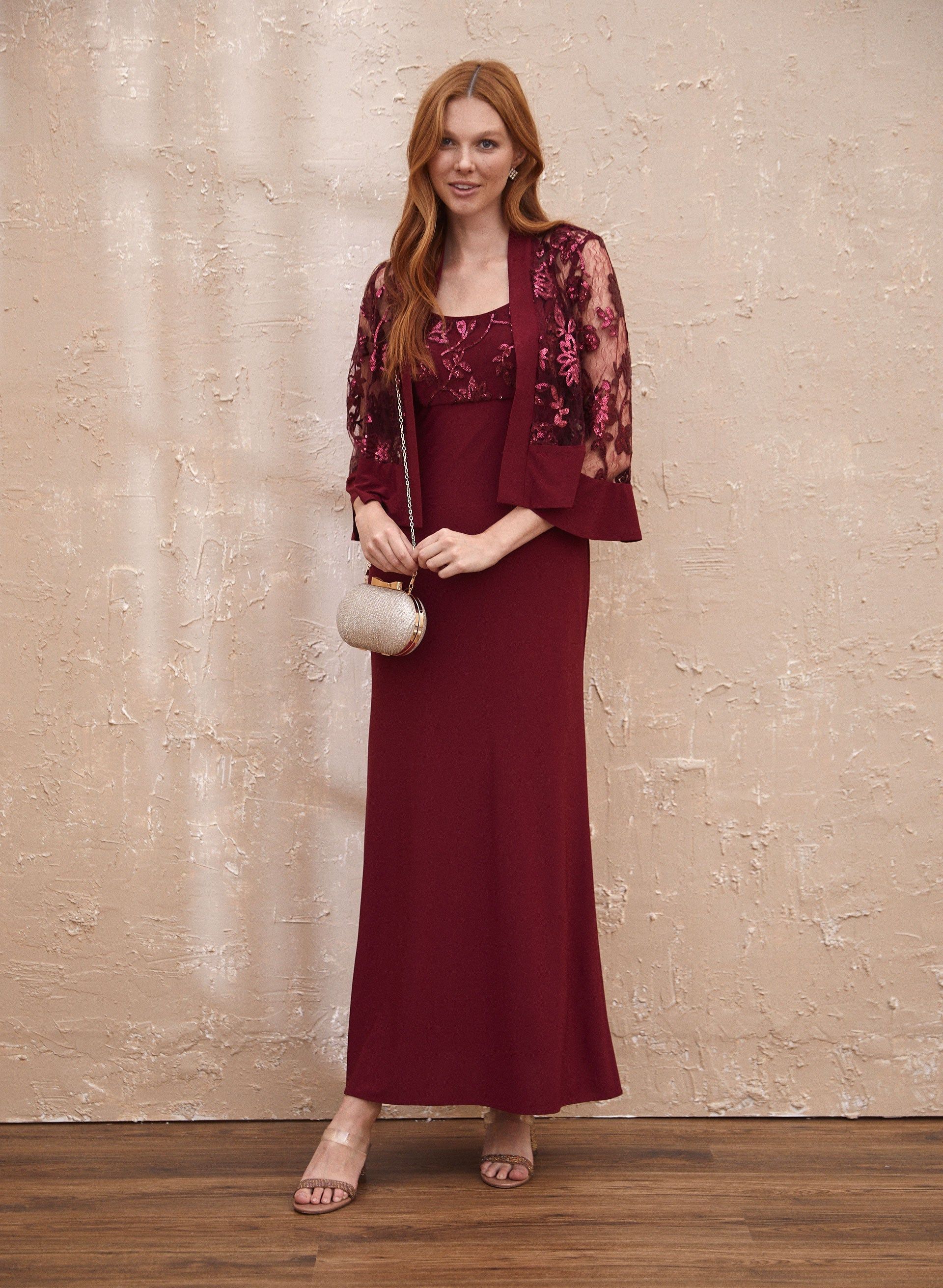 Sequin & Mesh Jacket & Dress Set sold by Laura