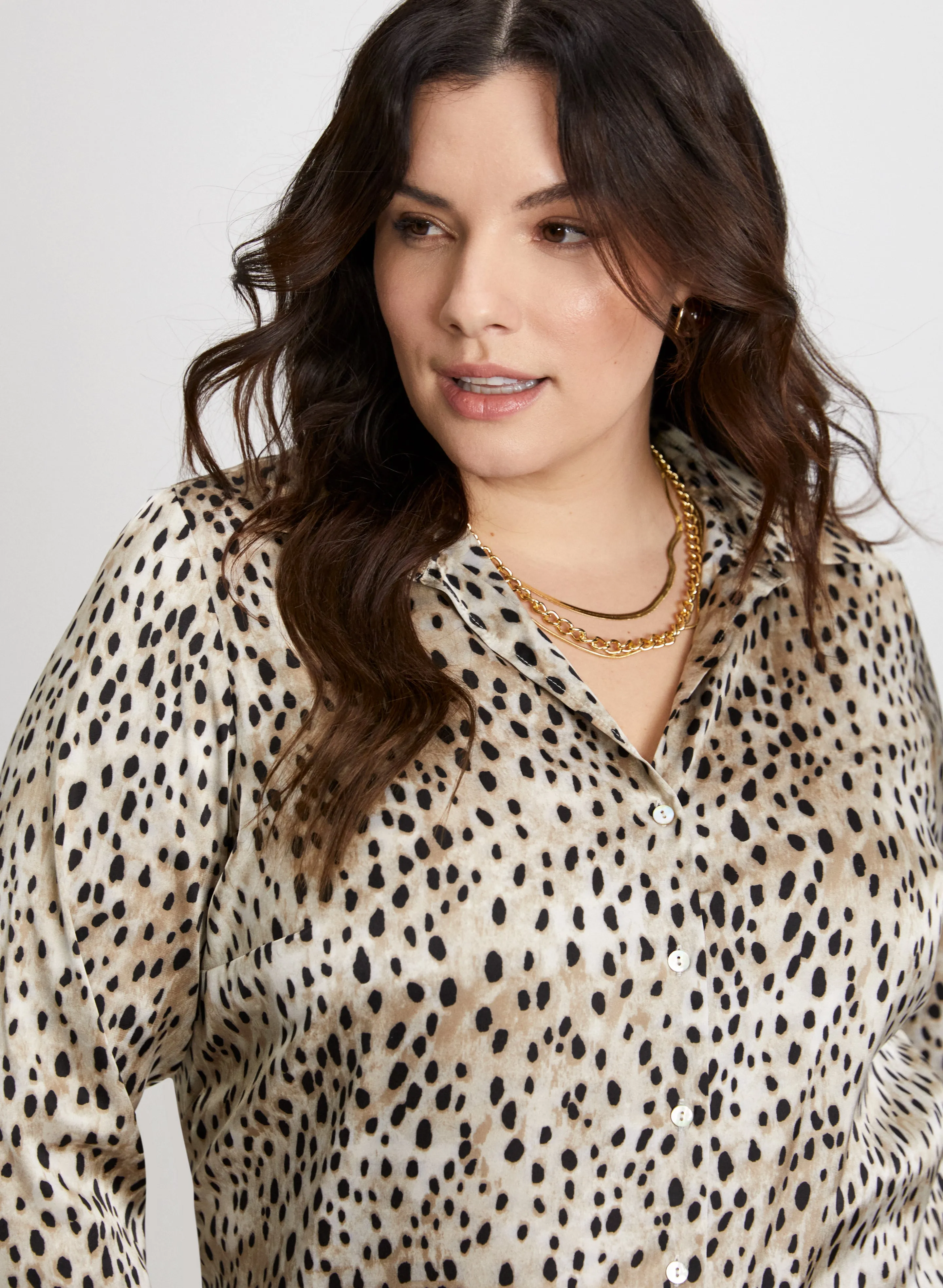 Animal Print Satin Shirt sold by Laura product image thumbnail 2