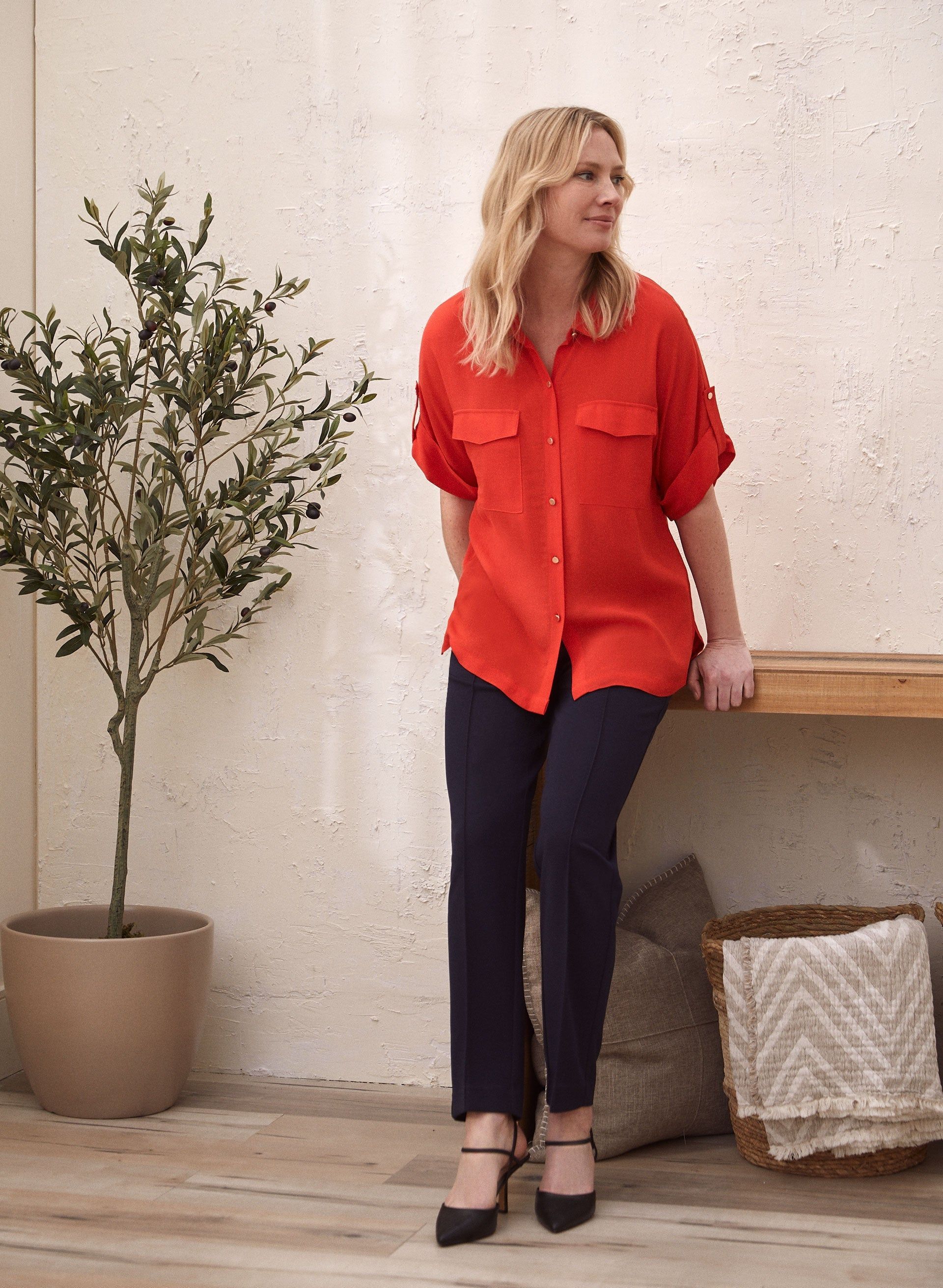 3/4 Sleeve Button-Down Blouse sold by Laura product image thumbnail 3