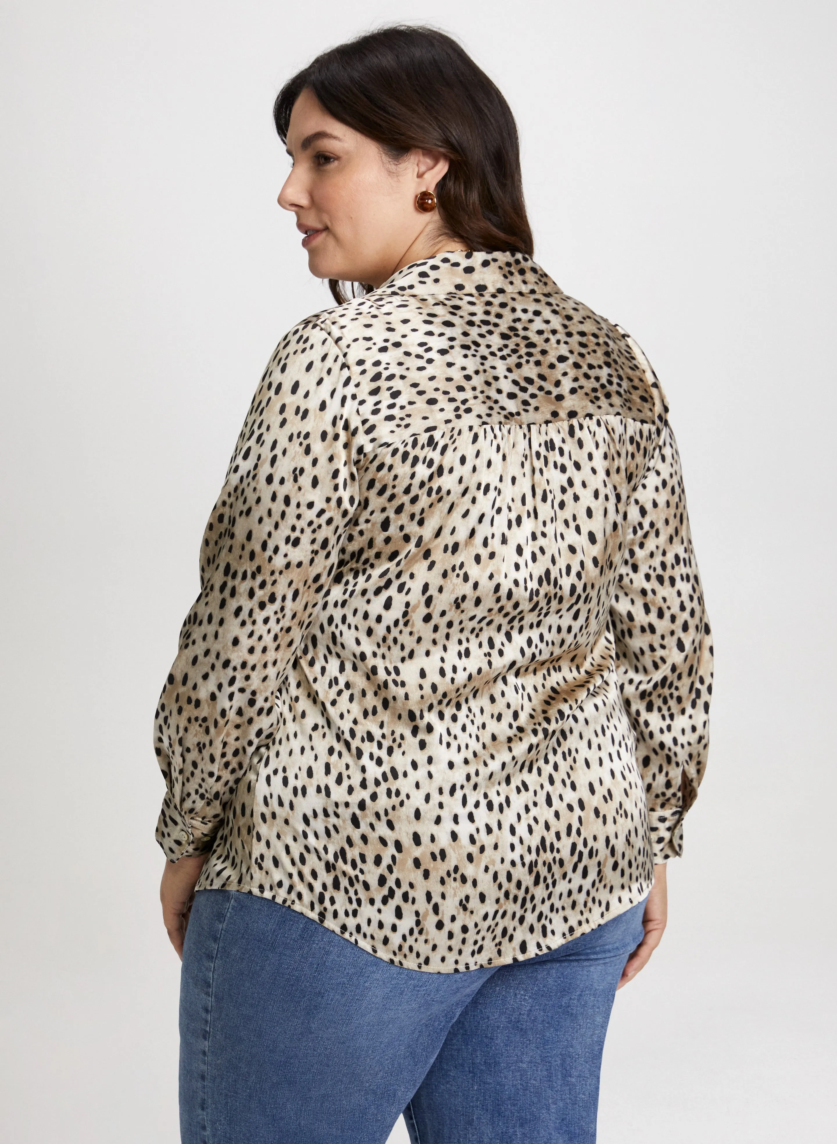 Animal Print Satin Shirt sold by Laura product image thumbnail 4