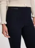 Sofia Vegan Leather Trim Straight-Leg Pants - Regular sold by Laura