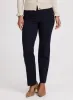 Sofia Vegan Leather Trim Straight-Leg Pants - Regular sold by Laura