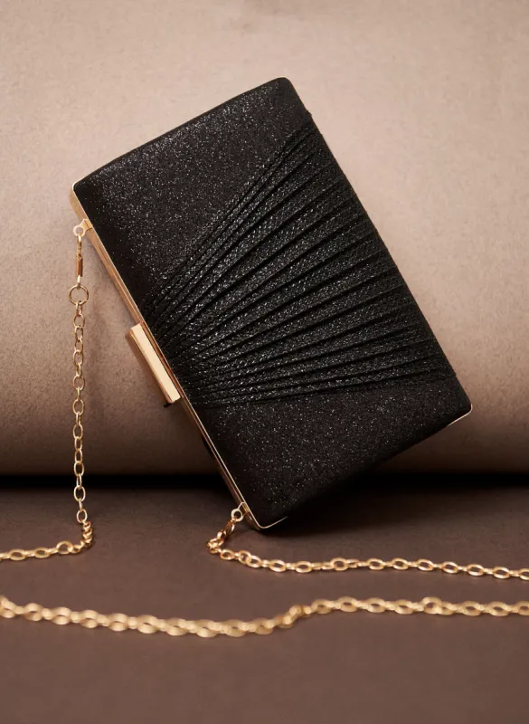 Rectangular Glitter Detail Clutch sold by Laura