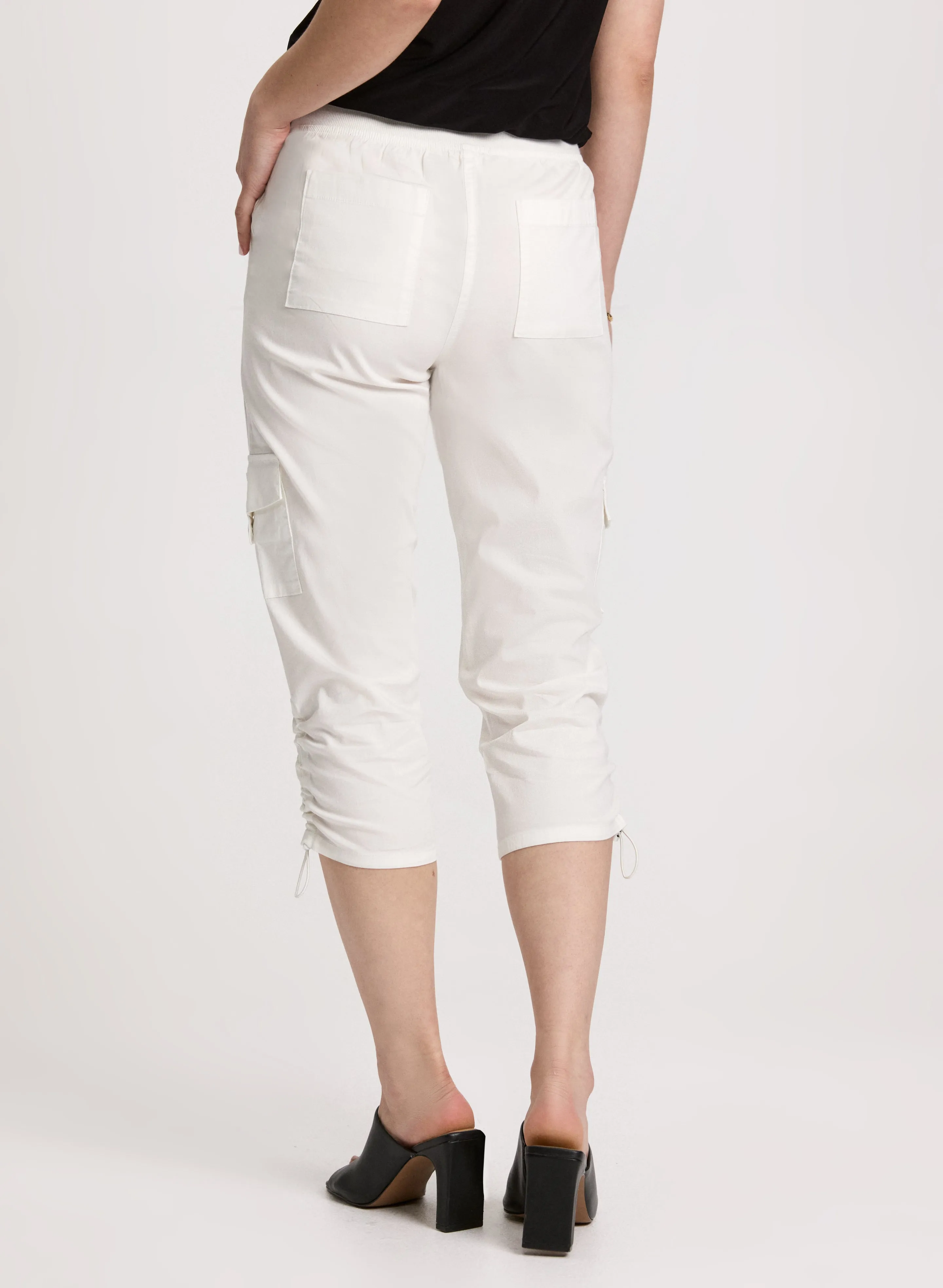 Cropped Drawstring Hem Cargo Pants sold by Laura product image thumbnail 2