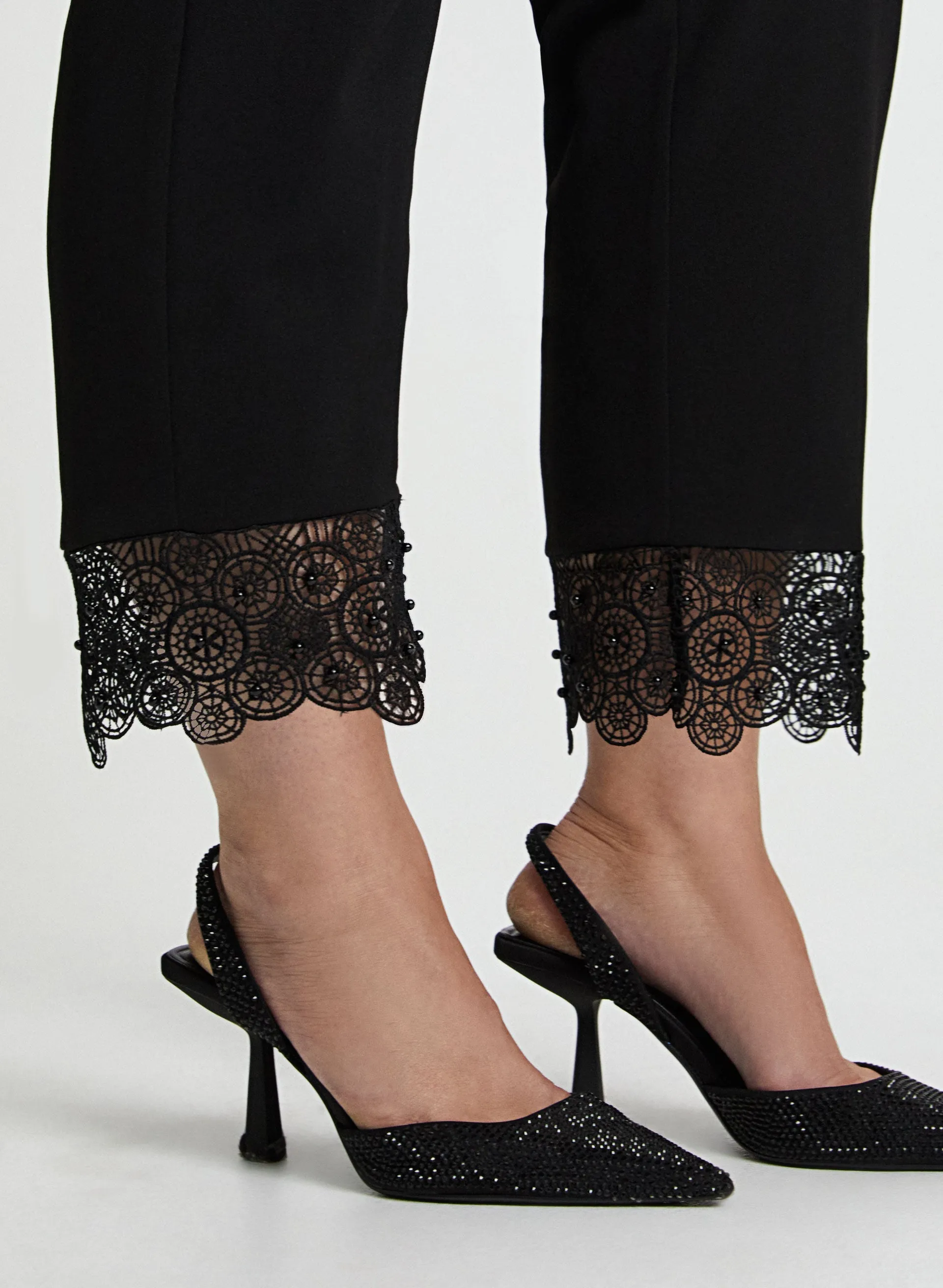 Lace Trim Straight Leg Pants sold by Laura product image thumbnail 5
