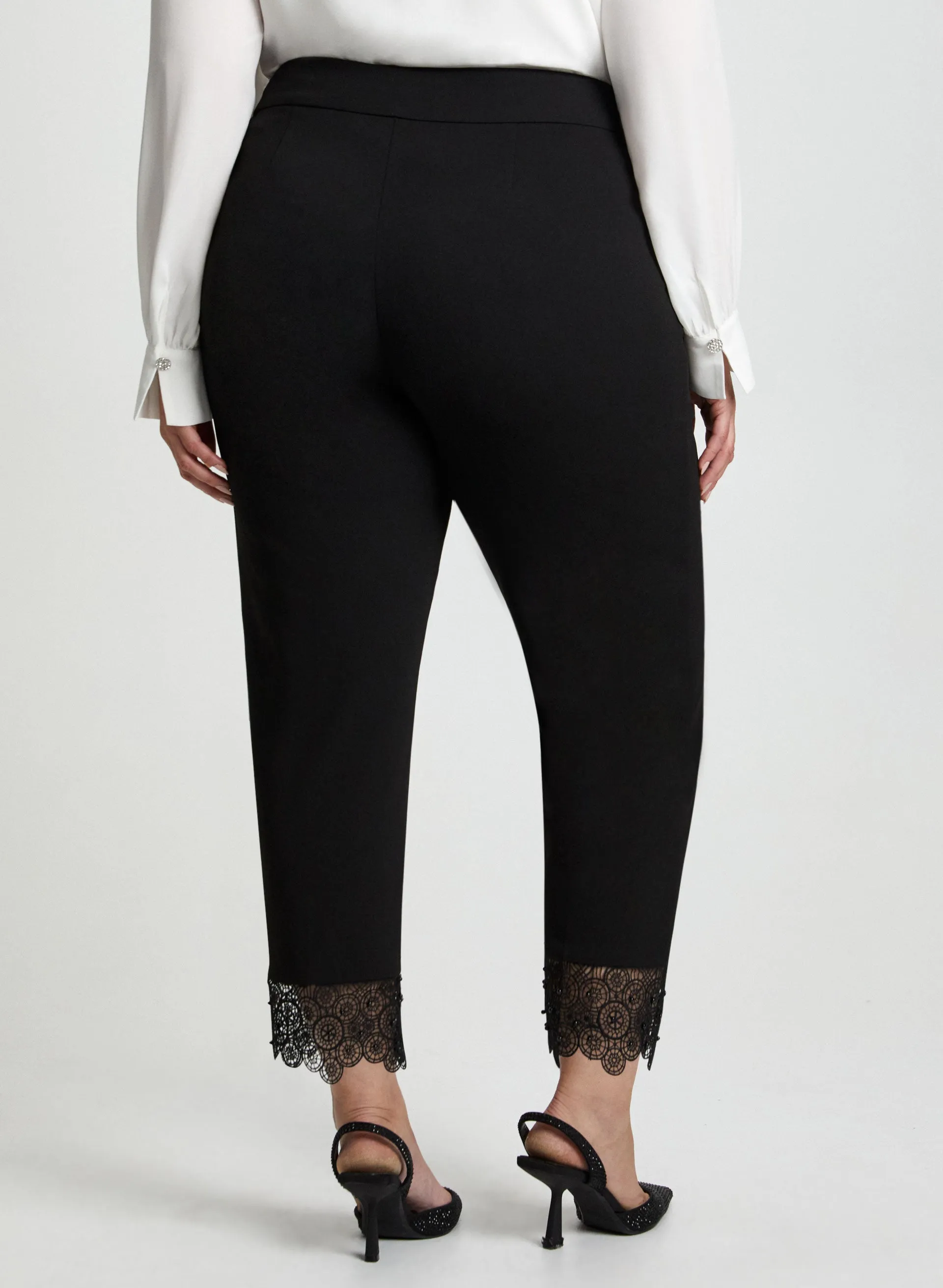 Lace Trim Straight Leg Pants sold by Laura product image thumbnail 3